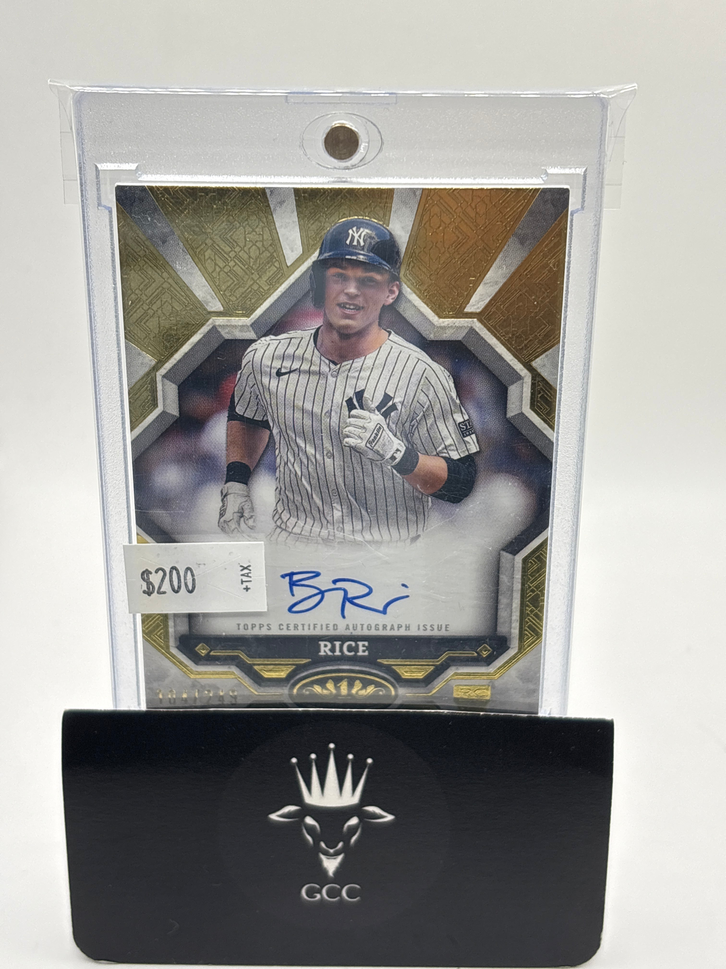 2025 Topps Tier One Breakout Autographs Ben Rice #BOA-BR 104/249