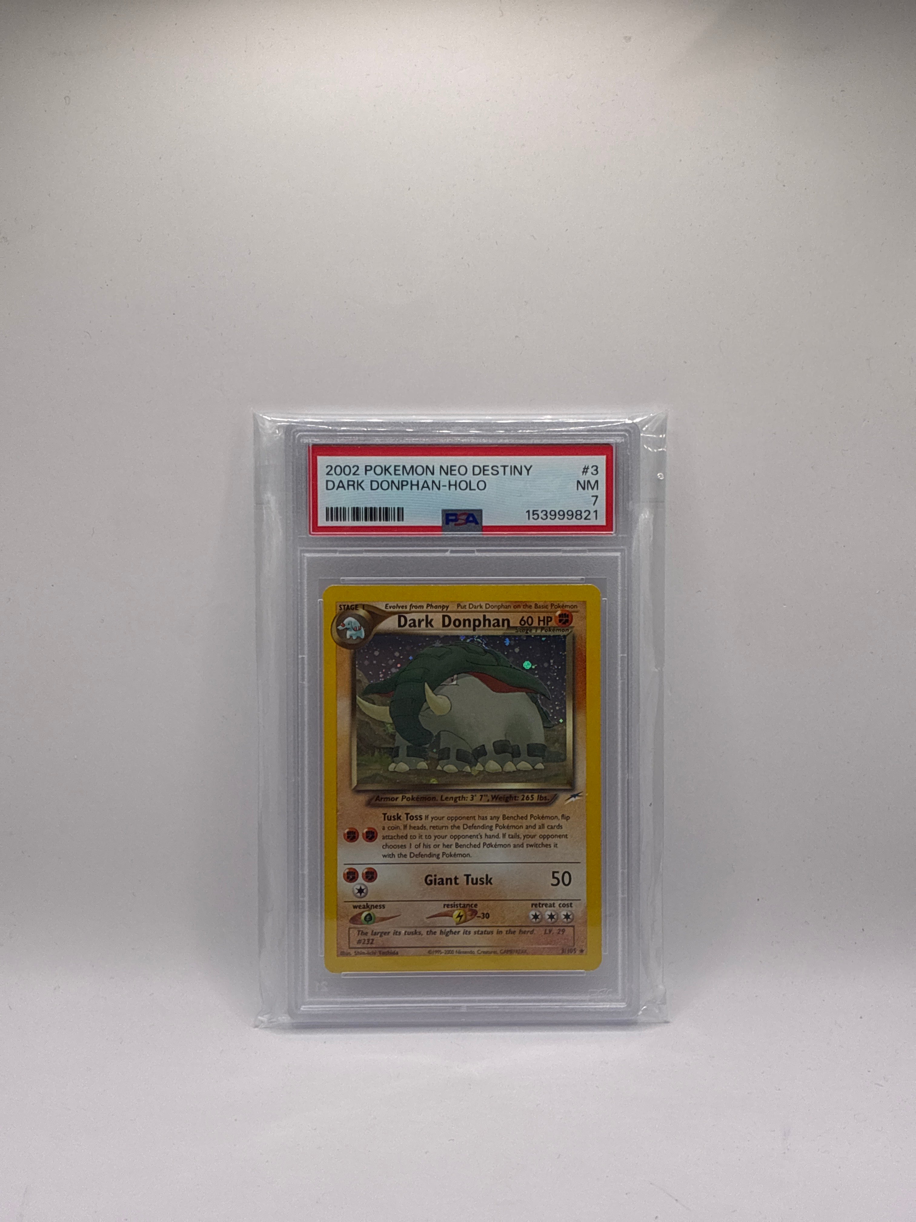 Dark Donphan 3/105 Neo Destiny Holo PSA 7