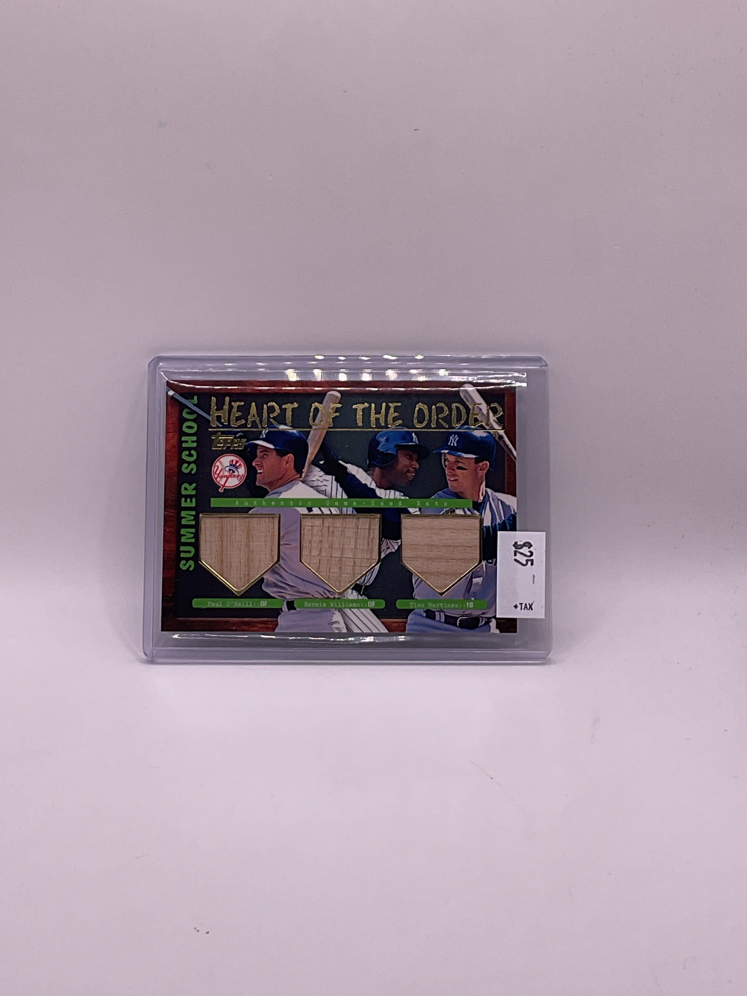 2002 Topps Summer School Relics Bernie Williams, Paul O’Neill, Tino Martinez Heart of the Order