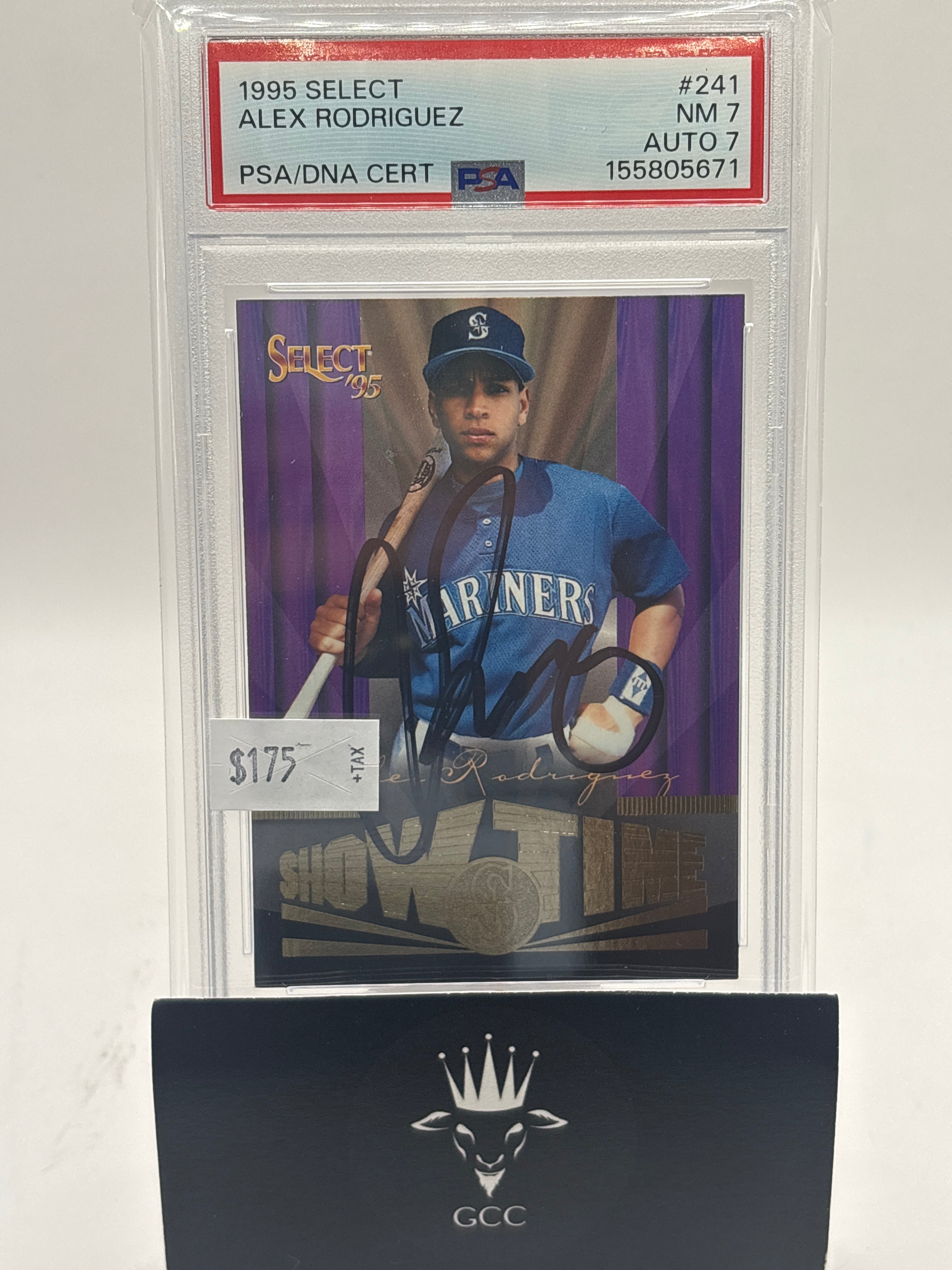 1995 Select Alex Rodriguez #241 PSA 7 Auto 7