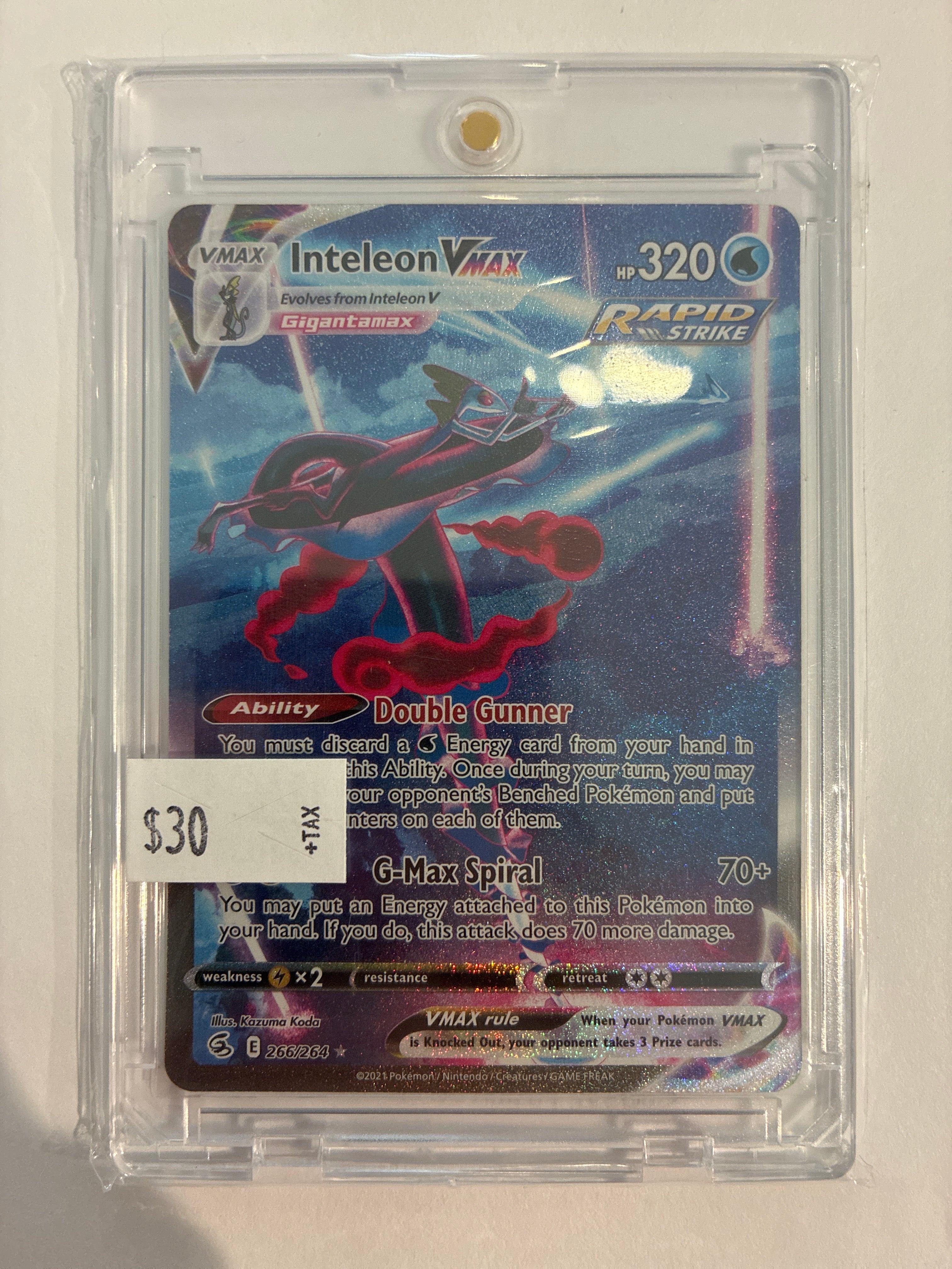 Inteleon VMAX (Alternate Art Secret) 266/264 Swsh 08: Fusion Strike Holo