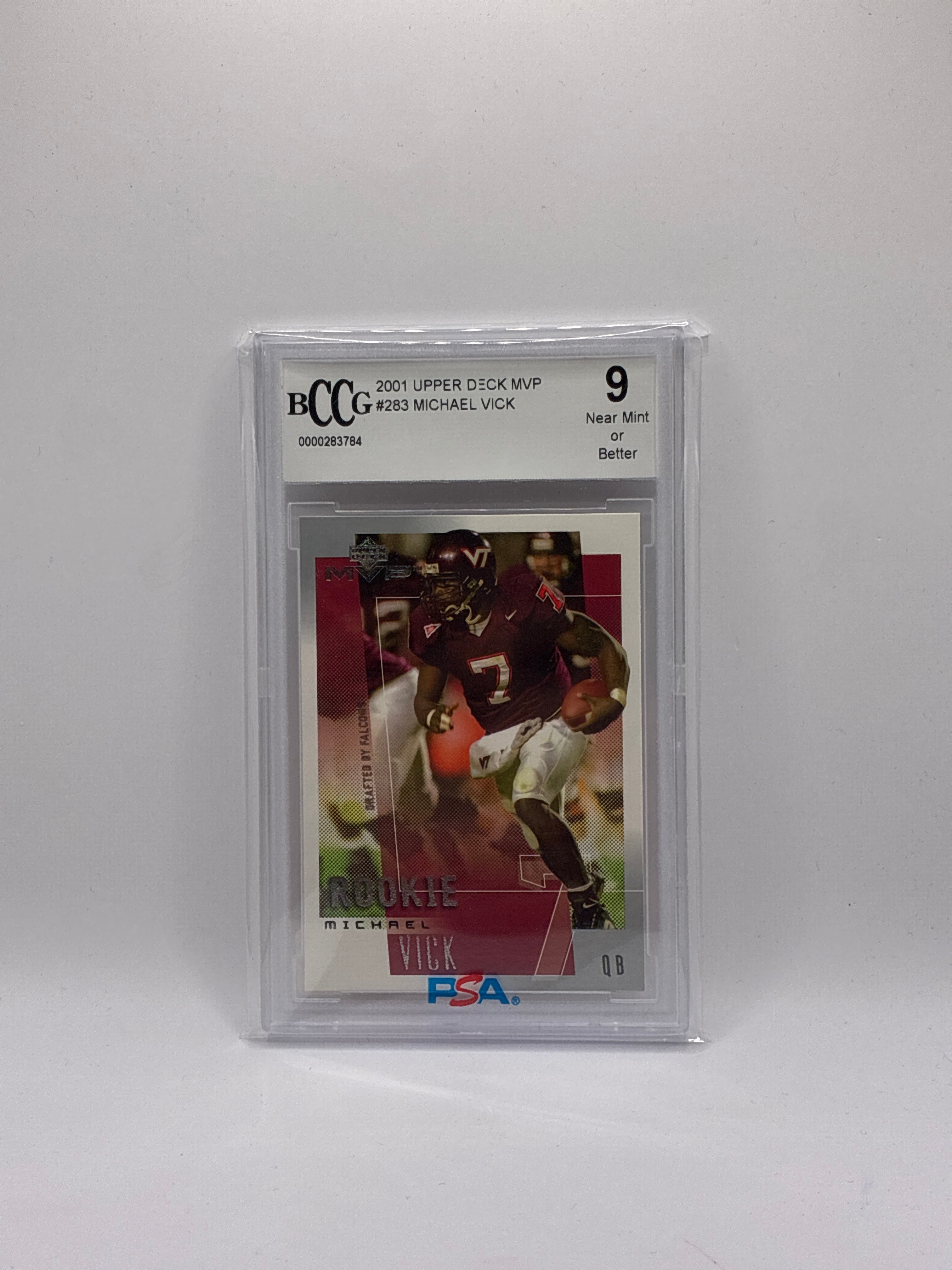 2001 Upper Deck MVP Rookie Michael Vick #283 BCCG 9