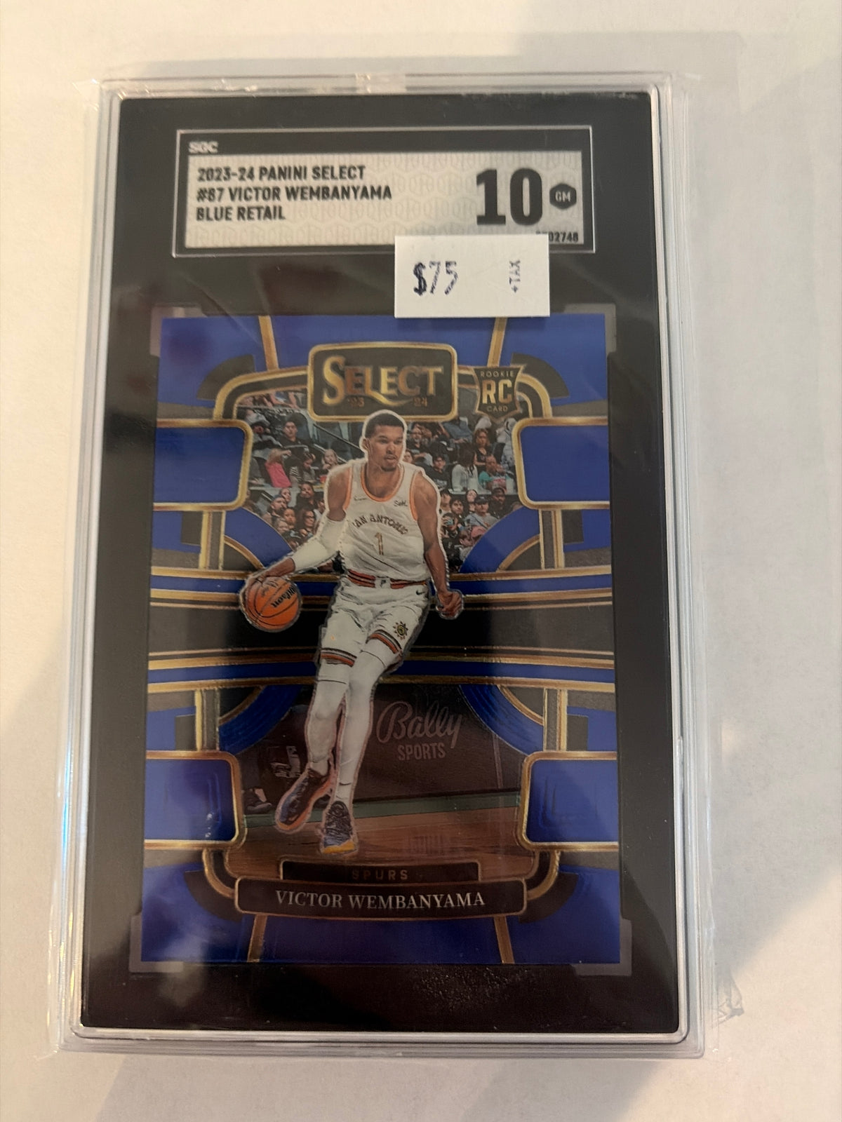 2023/24 Panini Select Victor Wembanyama blue retail SGC10 ￼