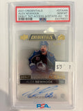 2021-22 Upper Deck Credentials Debut Ticket Access Autos Alex Newhook Acetate 93/99 PSA 10
