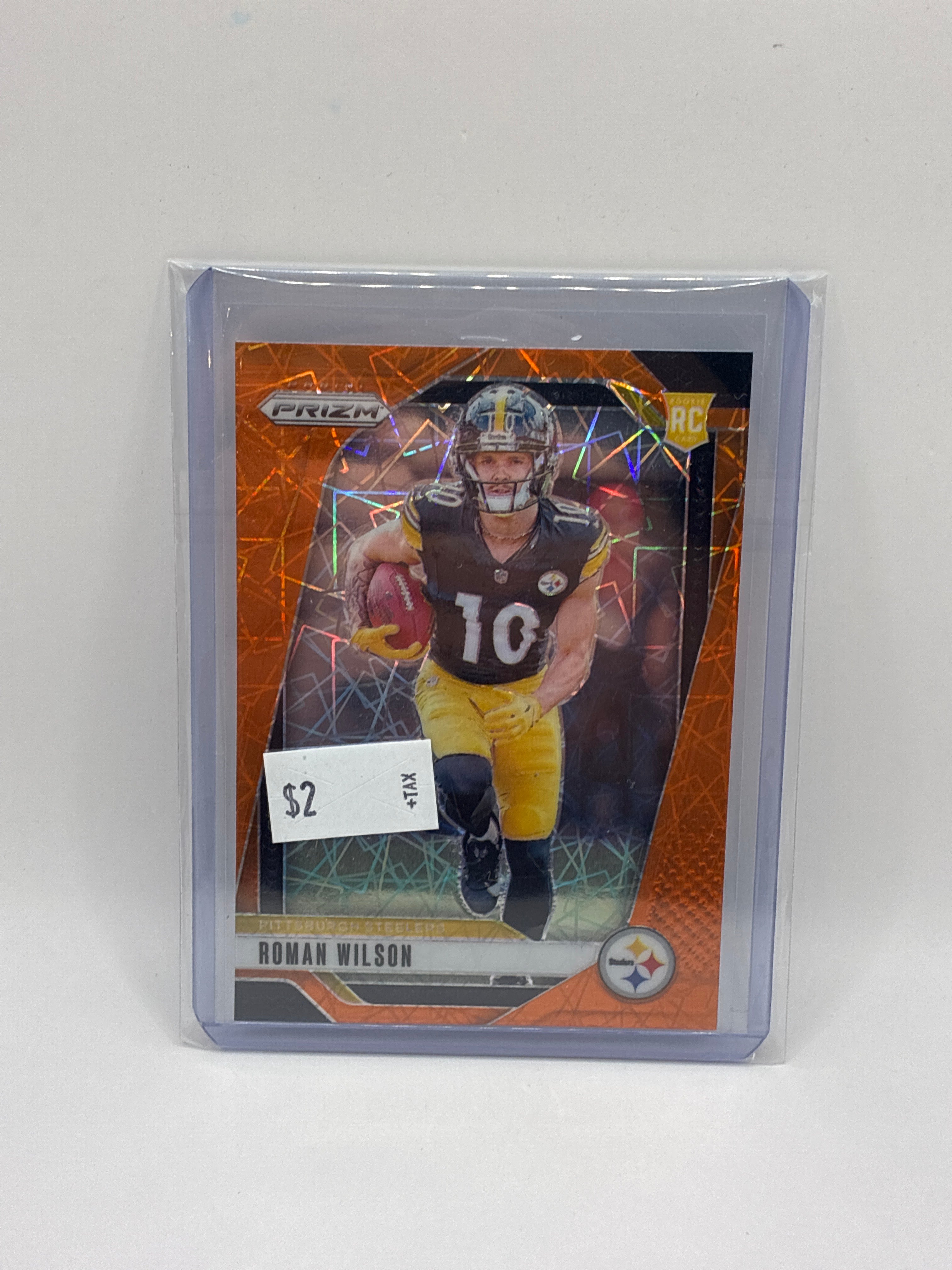2024 Panini Prizm Roman Wilson Orange Lazer Prizm