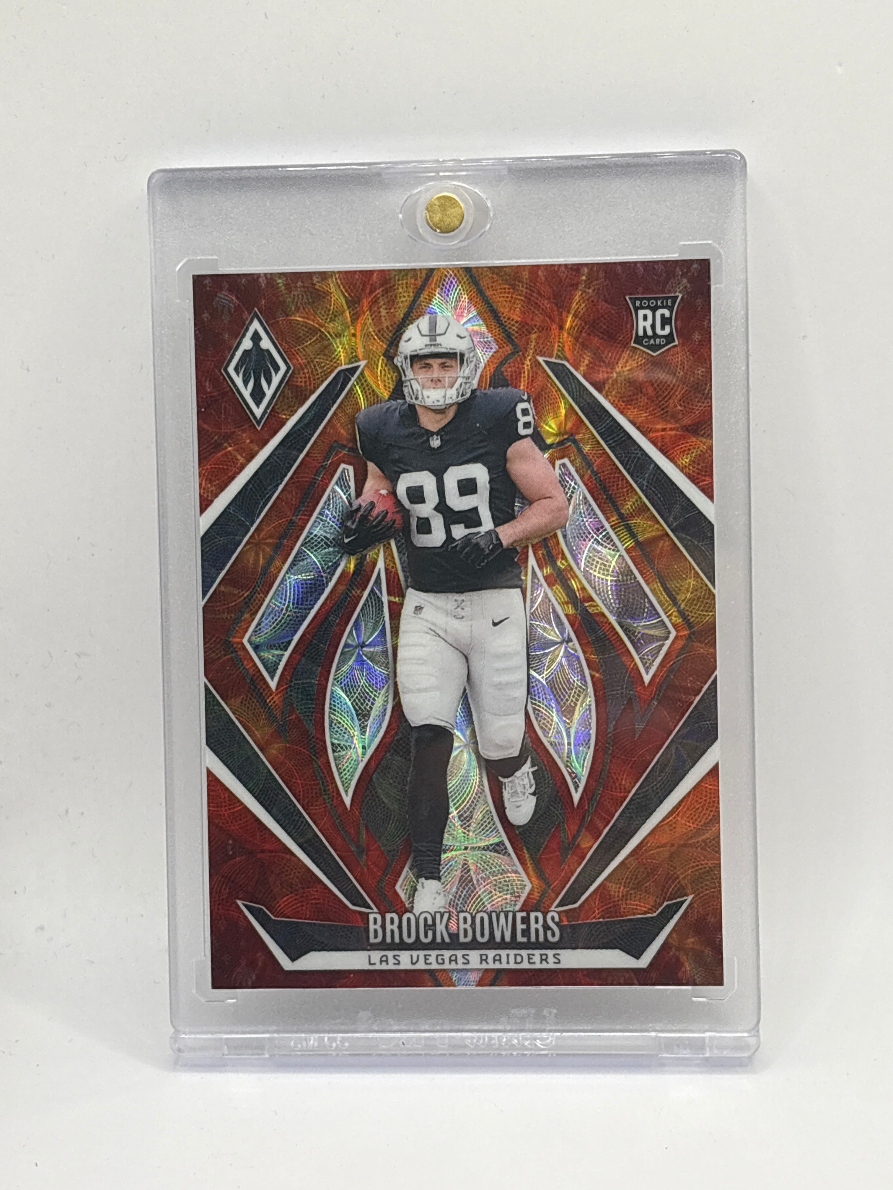 2024 Panini Phoenix Football Brock Bowers RC #165 Fireburst 331/350 Raiders