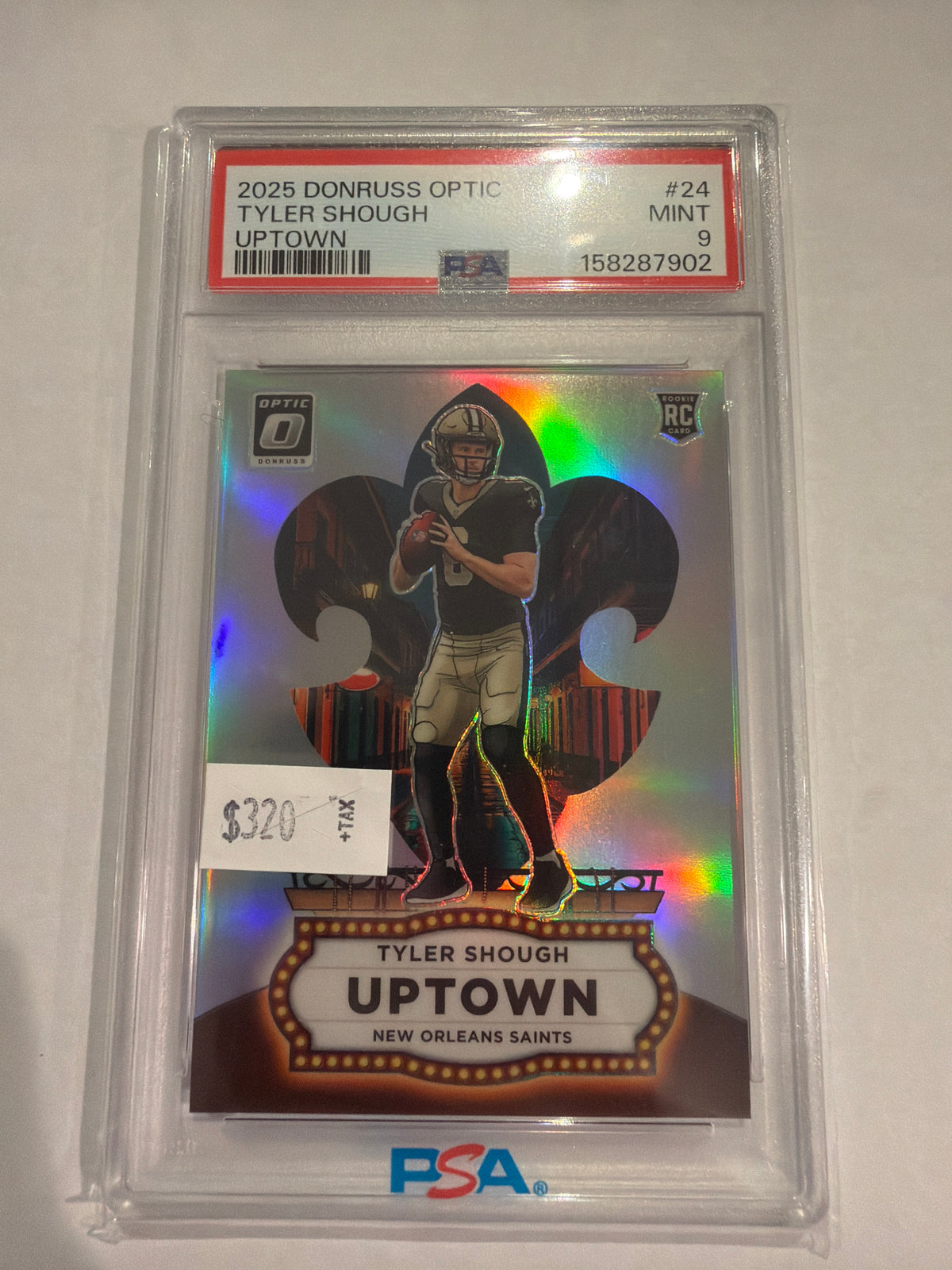 2025 Donruss Optic Uptown Tyler Shough PSA 9