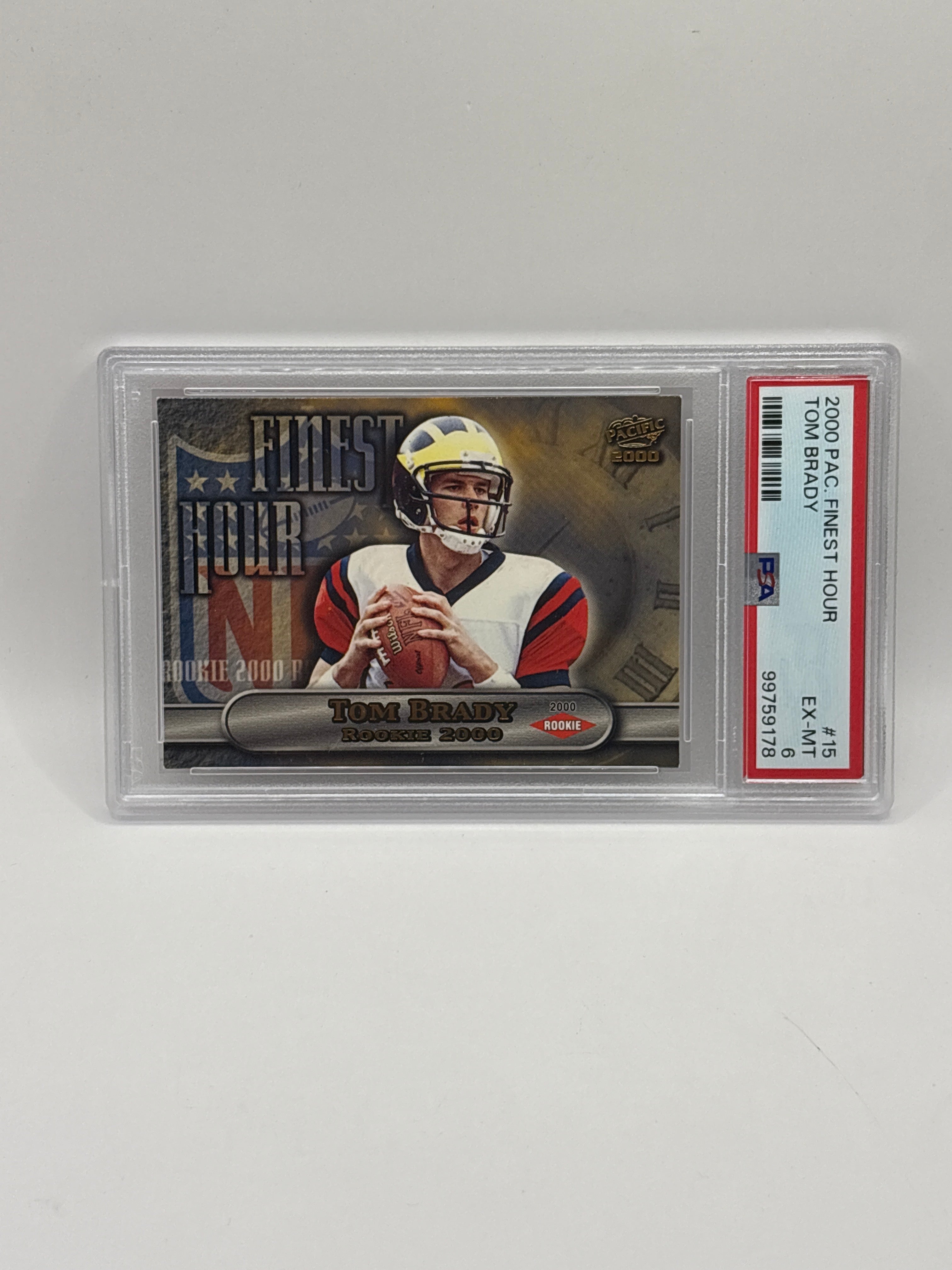 2000 Pacific - Finest Hour
Tom Brady #15 (RC) PSA 6