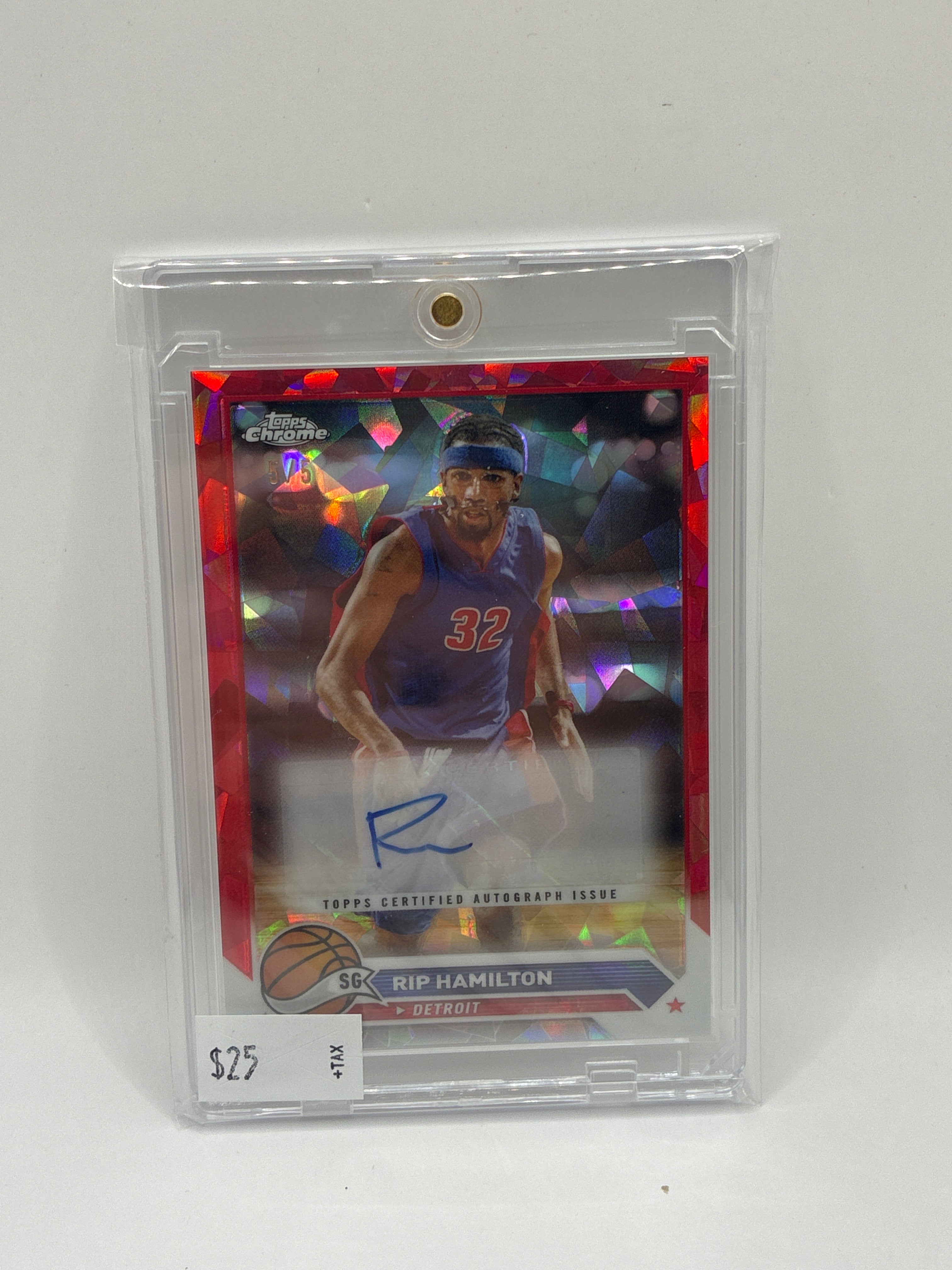 2024 Topps Chrome Rip Hamilton Autogtaph Red Cracked Ice