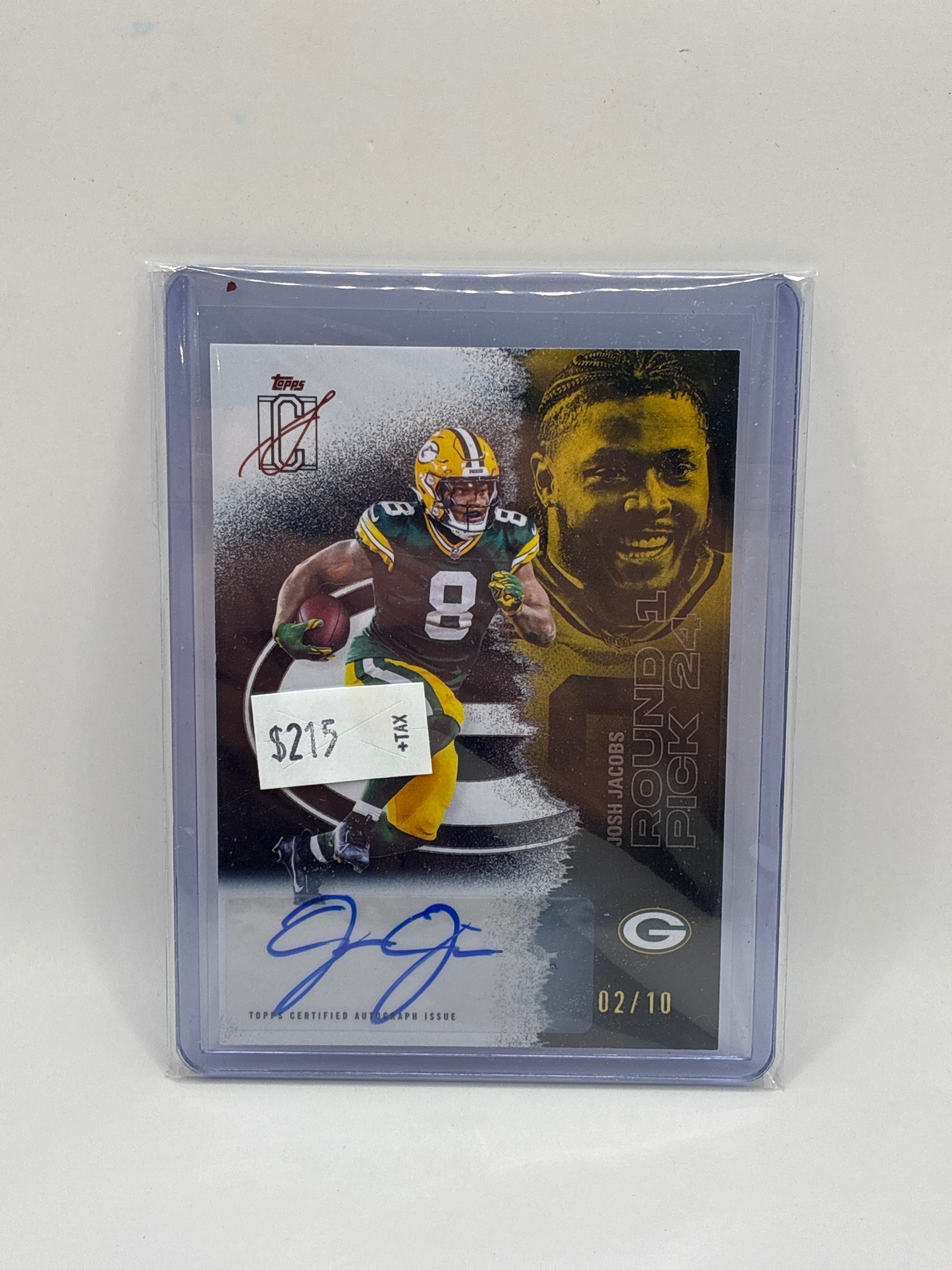 2025 Topps Signauture Class Josh Jacobs Auto 08/10