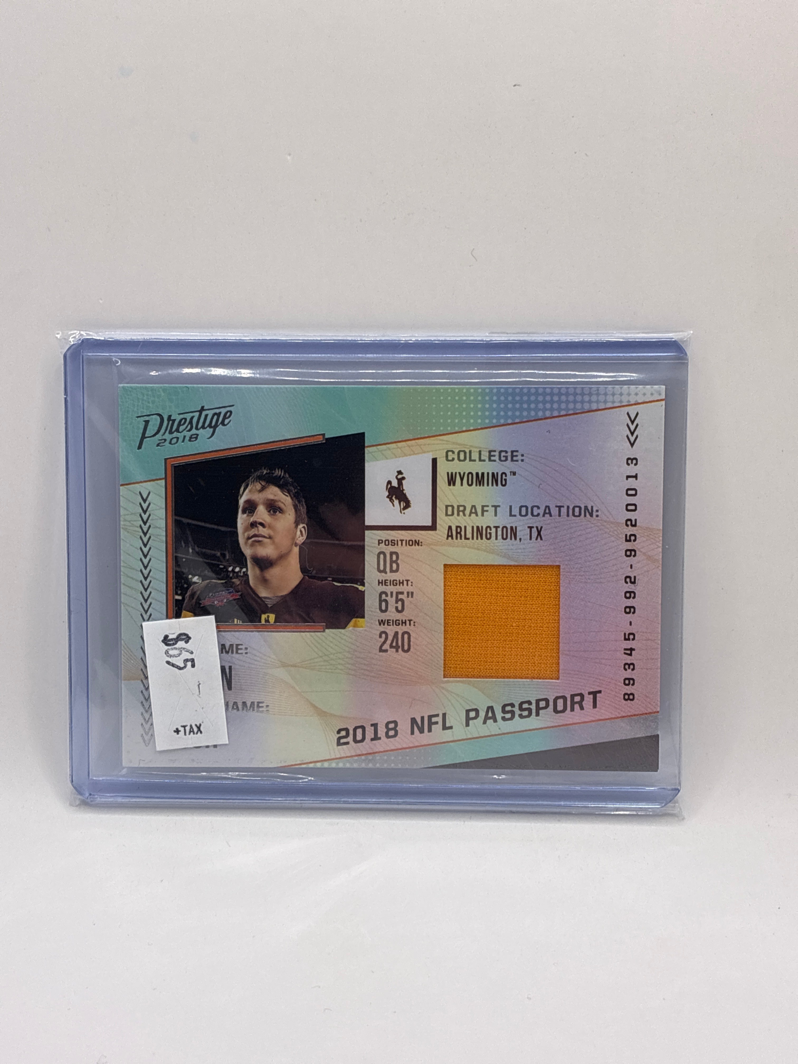 2018 Panini Prestige NFL Passport Josh Allen Memorabilia