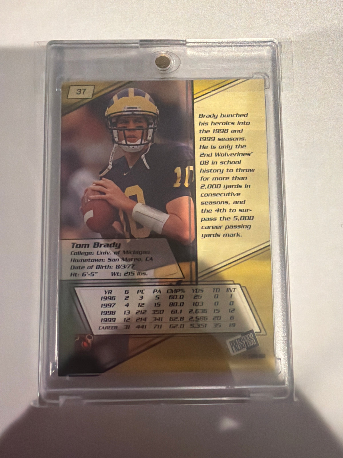 2000 Press Pass Tom Brady