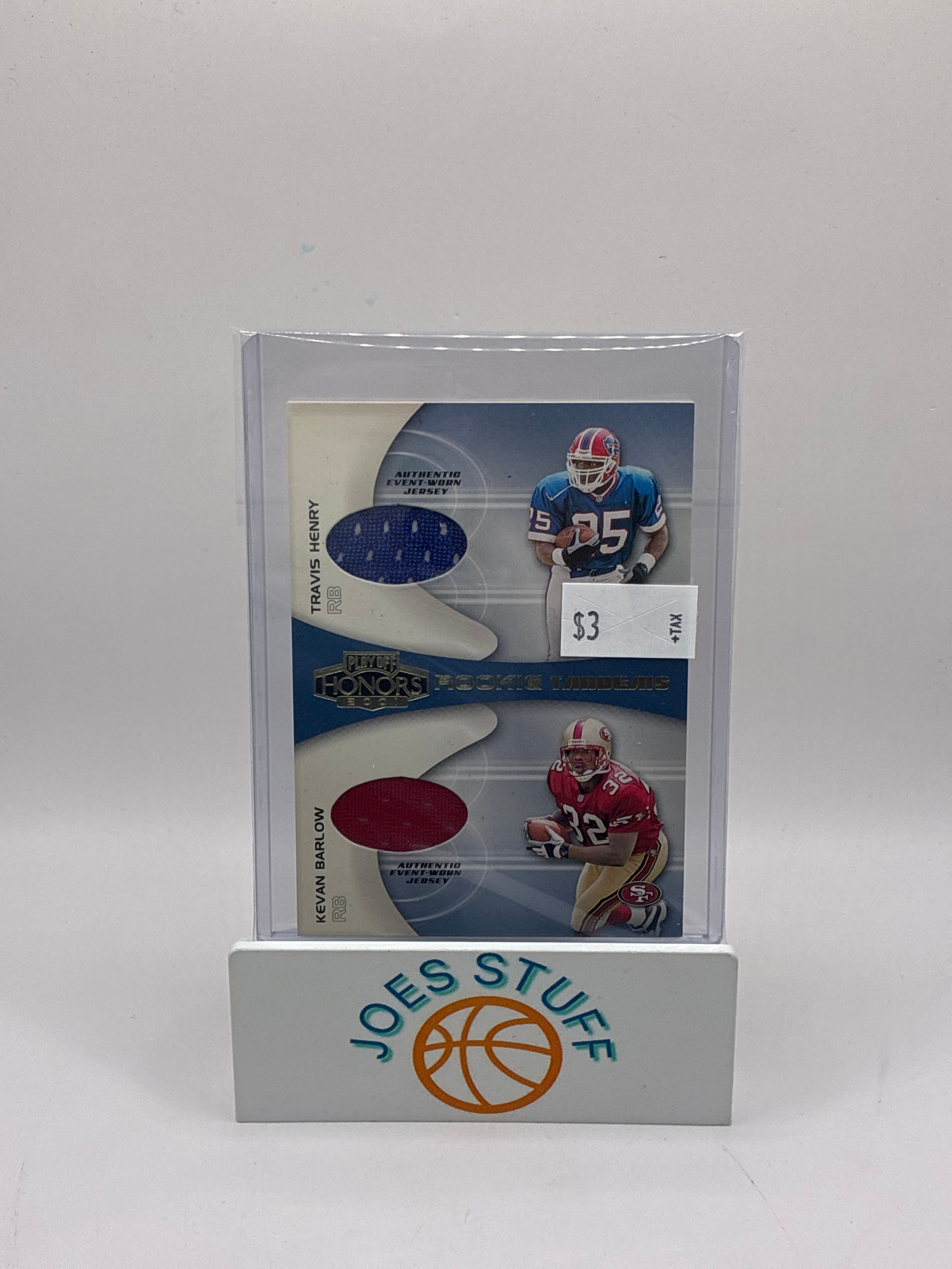 2001 Playoff Honors Rookie Tandems Travis Henry, Kevan Barlow Jerseys