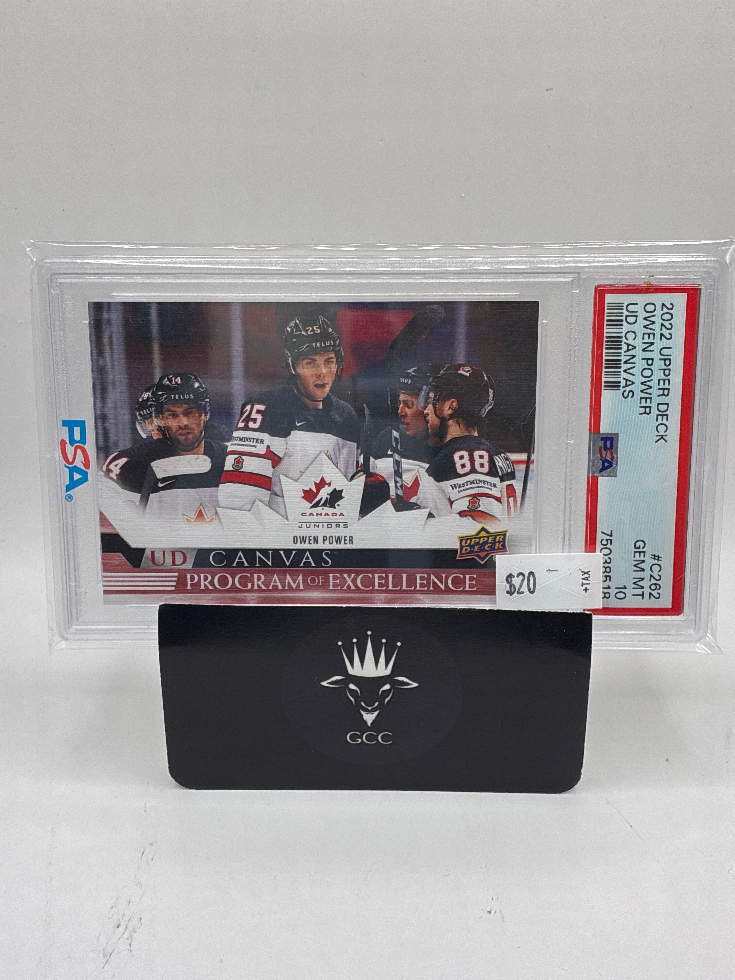 2022-23 Upper Deck Series 2 Ud Canvas Program of Excellence Owen Power PSA 10