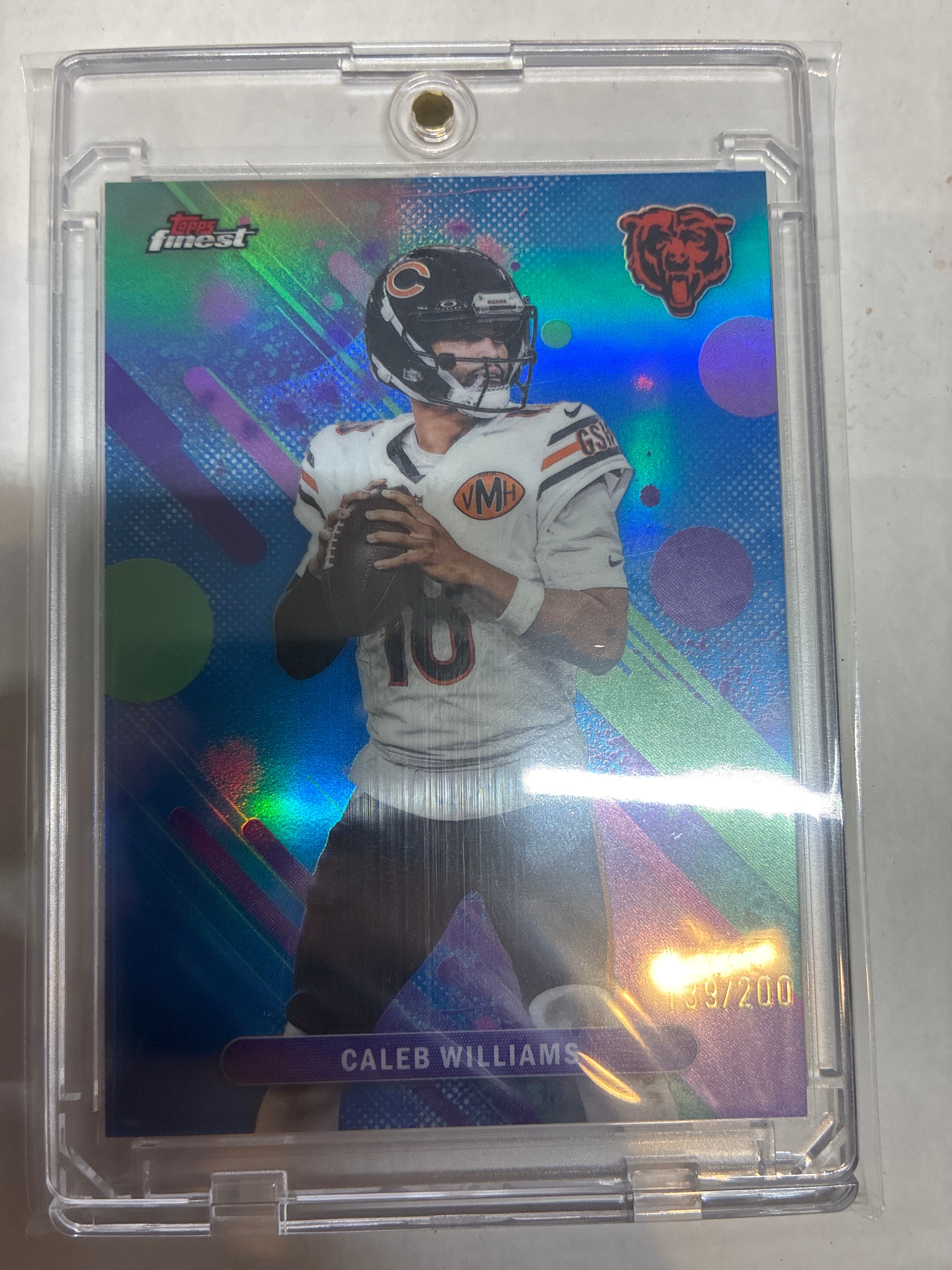 2025 Topps Finest Caleb Williams Blue Refractor #50 139/200