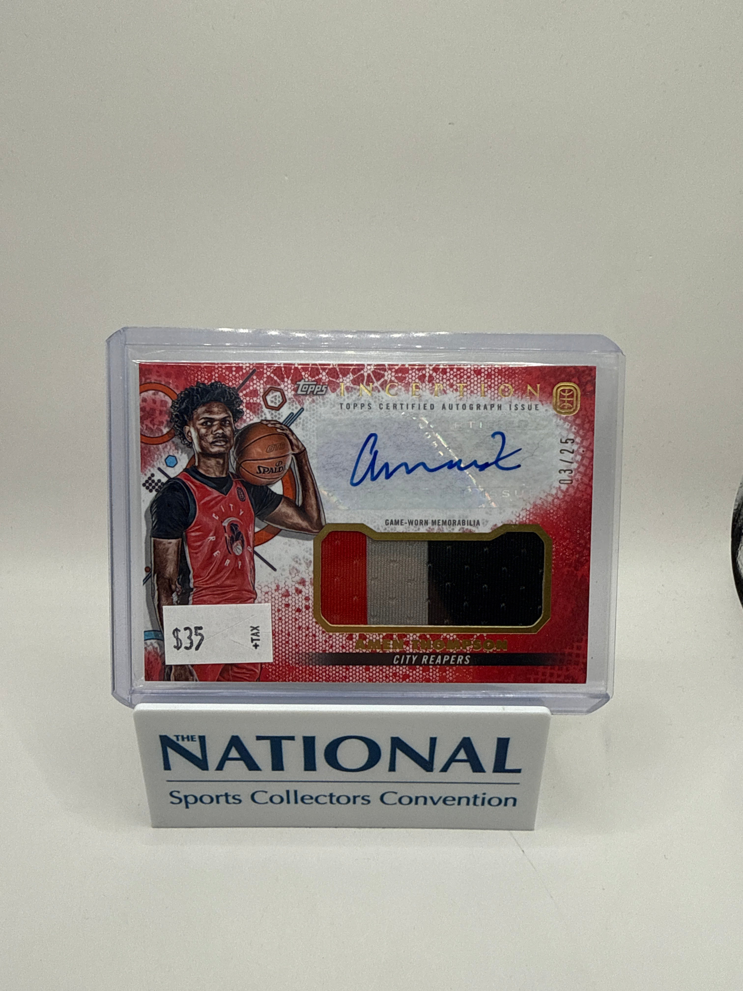 2022 Topps Inception Amen Thompson RPA Red 03/25