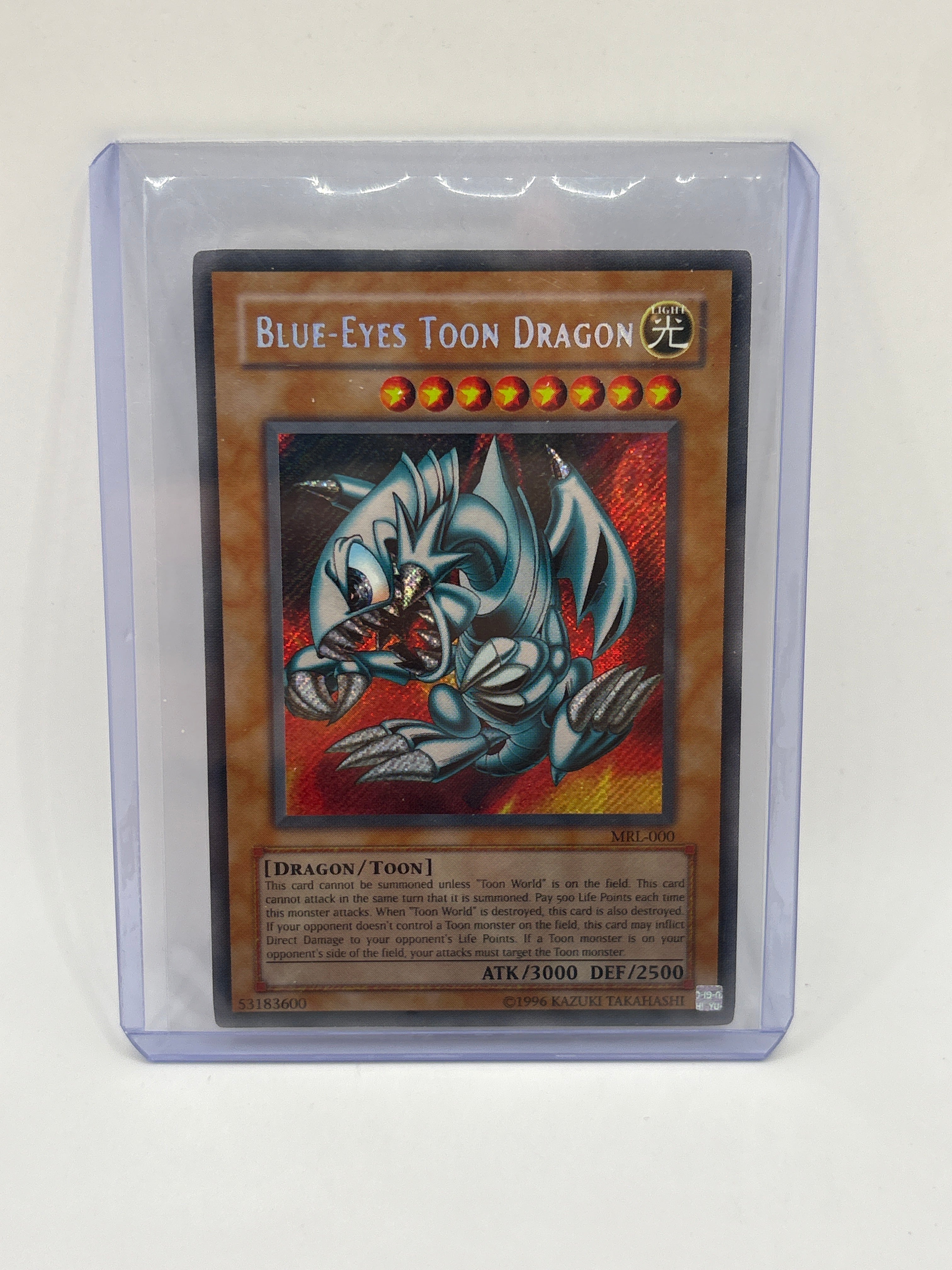MRL-000 Blue-Eyes Toon Dragon Magic Ruler 1st Ed Secret Rare Holo Konami