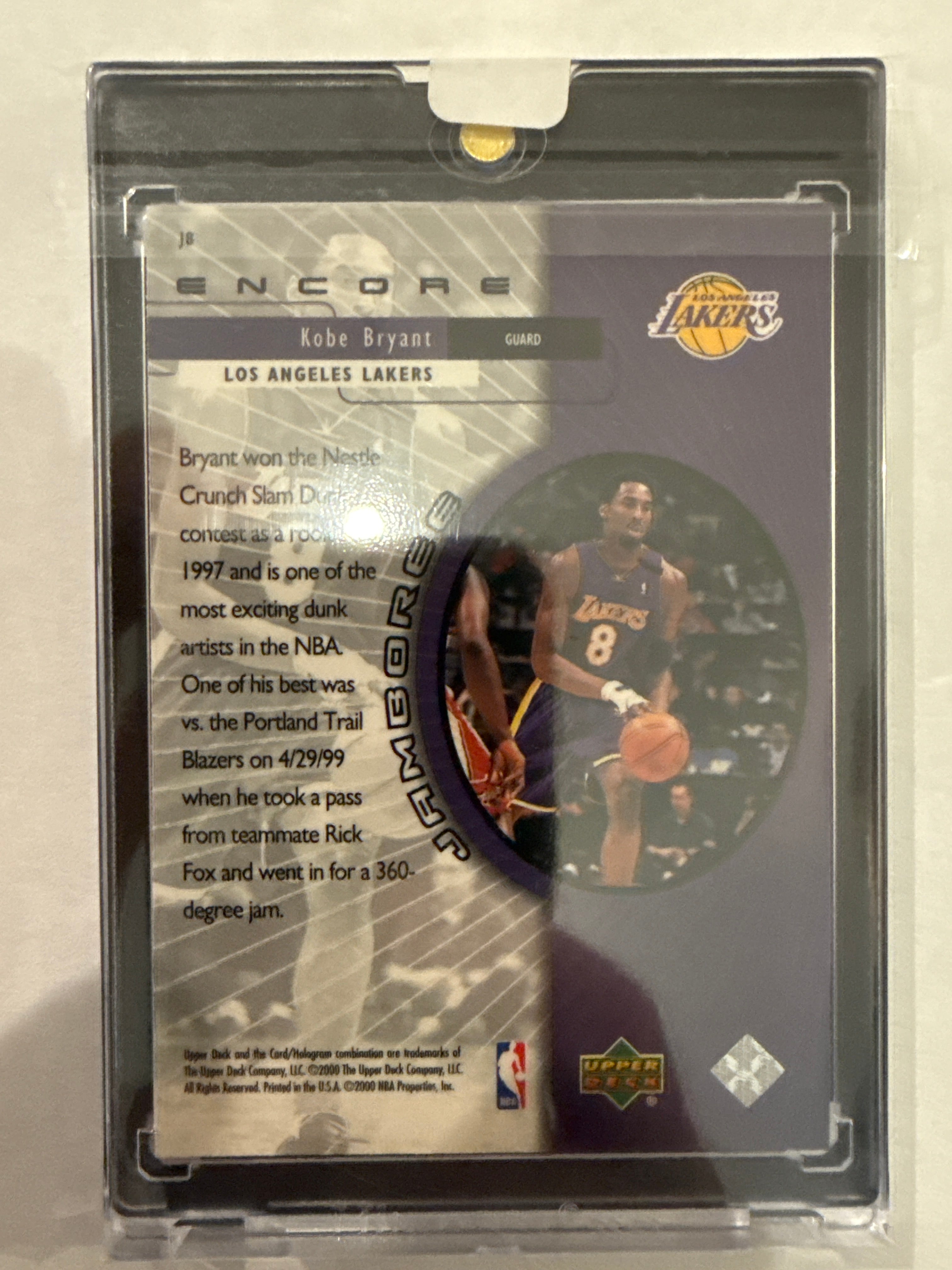 2000 Upper Deck Encore Kobe Bryant