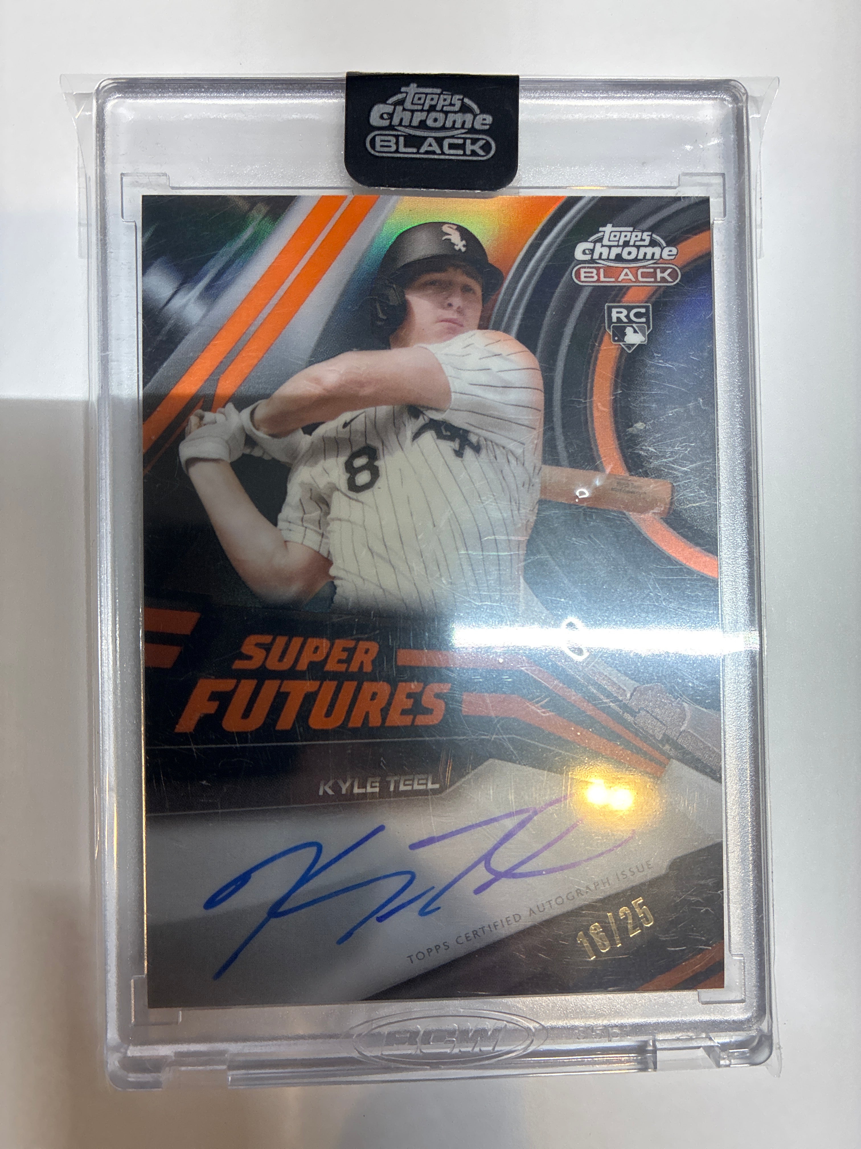 2026 Topps Chrome Black Super Futures Autographs Kyle Teel #SFA-KT 16/25 Orange