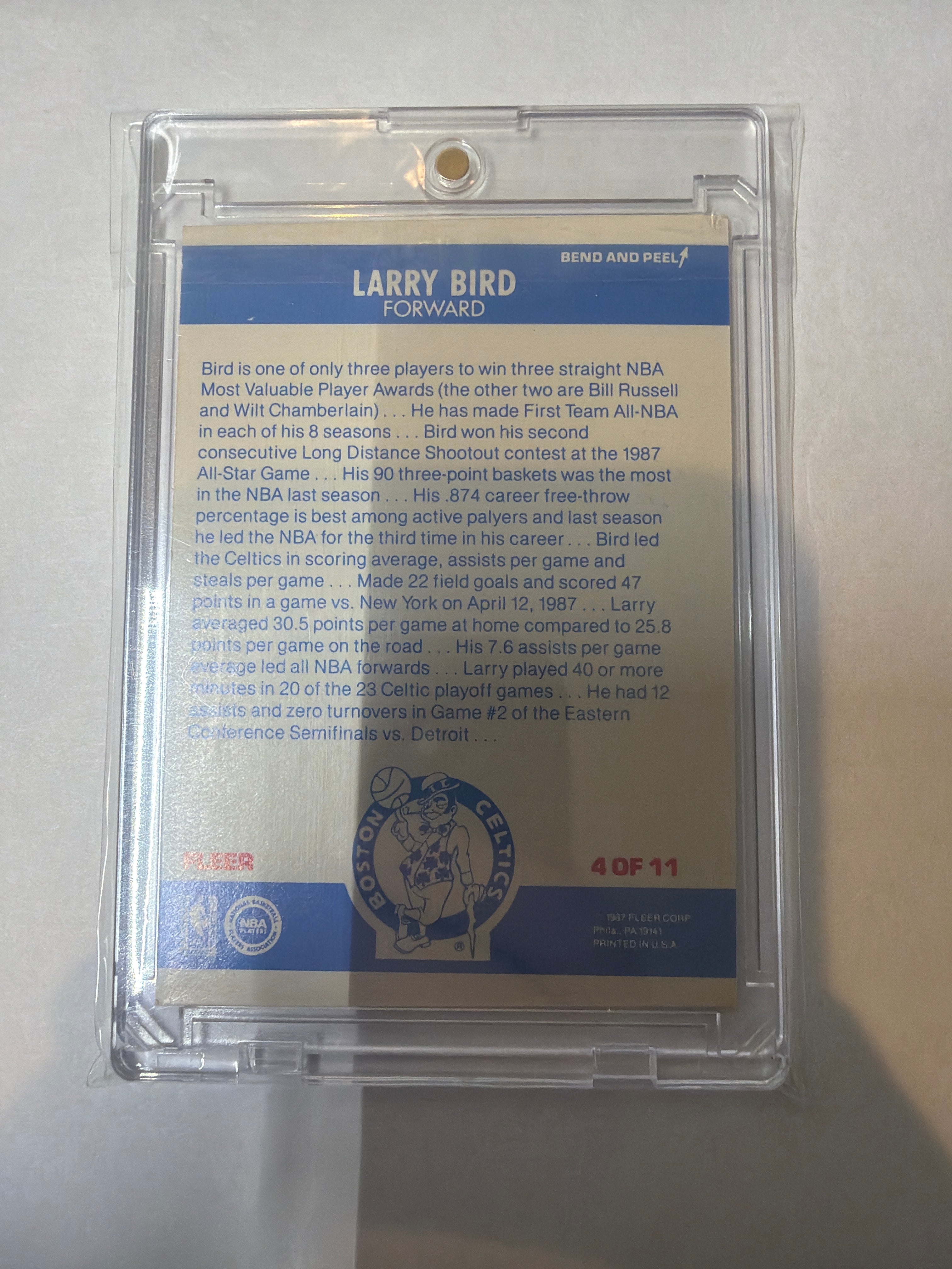 1987 Fleer Larry bird