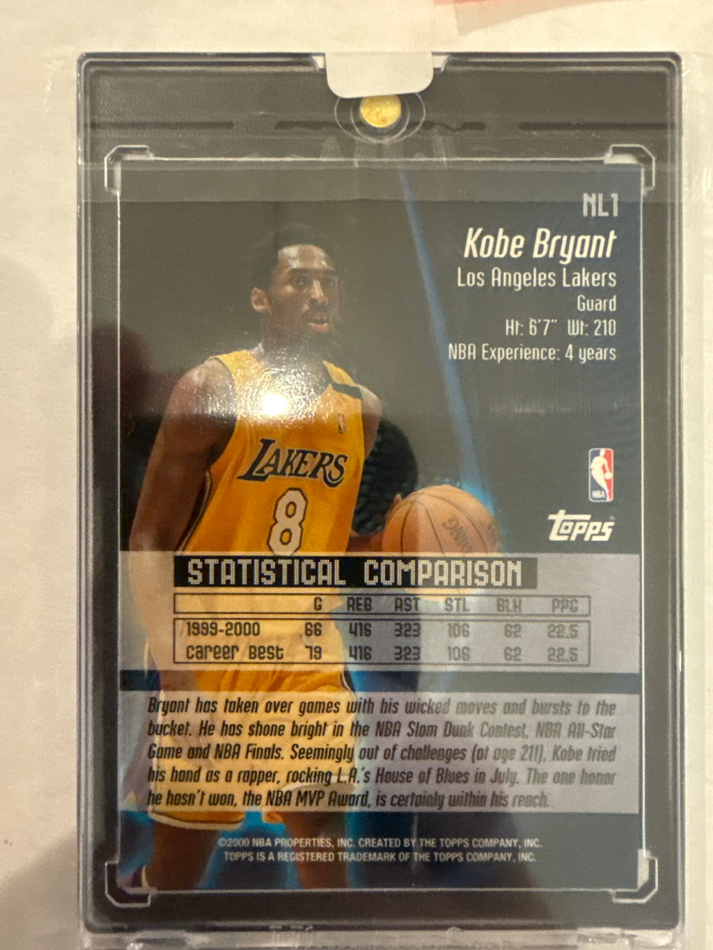 2000 Topps Kobe Bryant No Limit