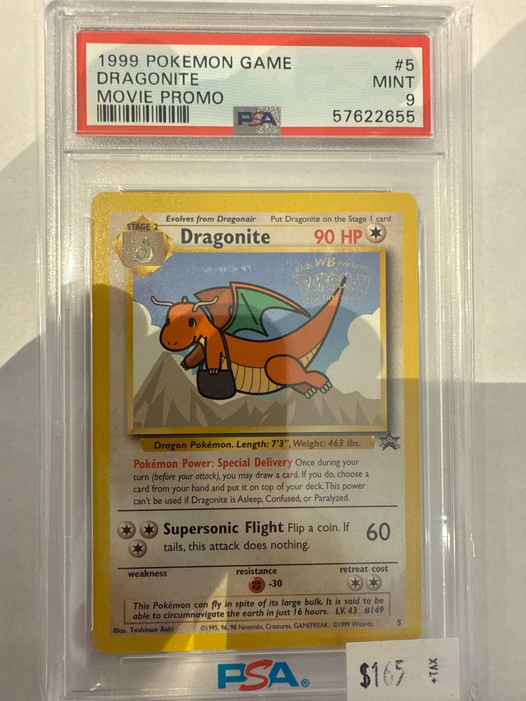 1999 Dragonite Movie Promo PSA 9