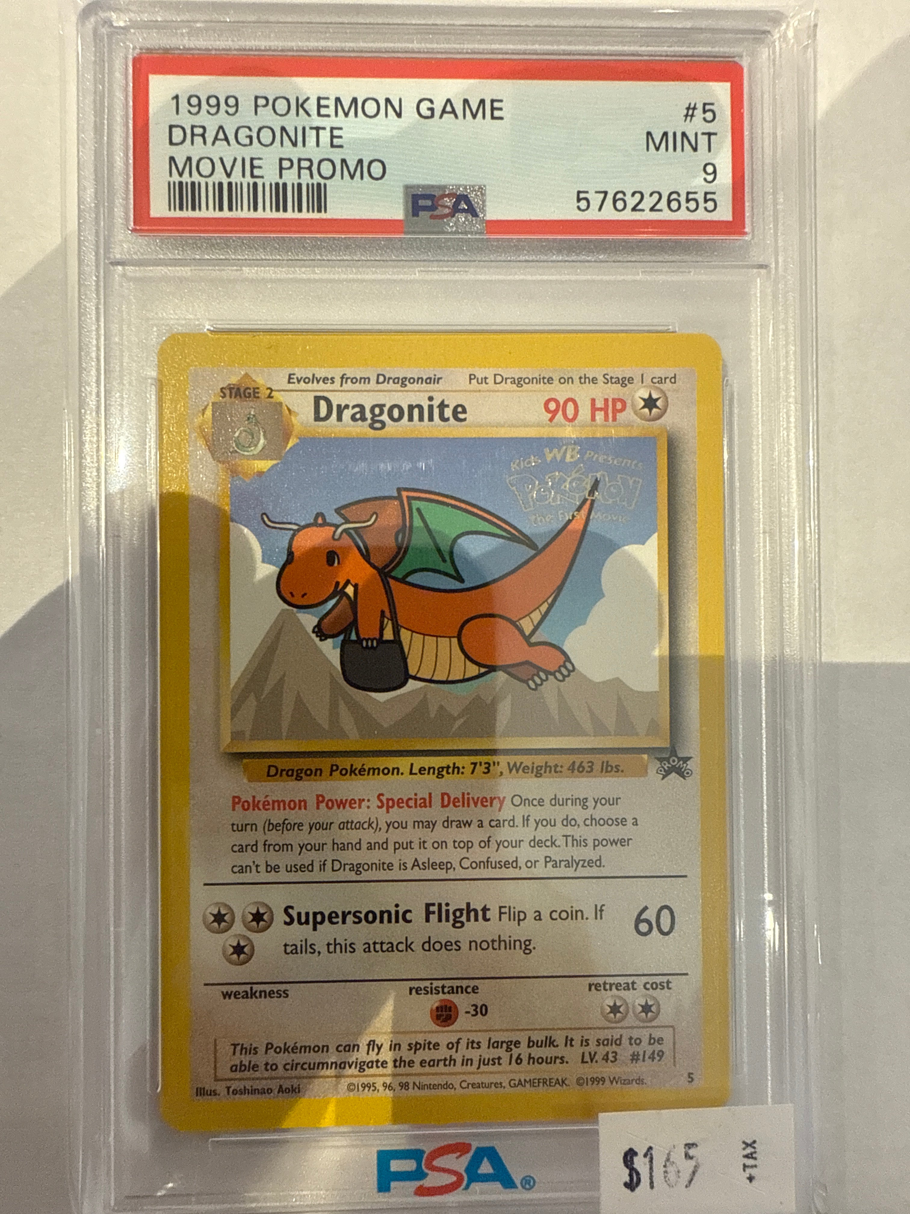 1999 Dragonite Movie Promo PSA 9