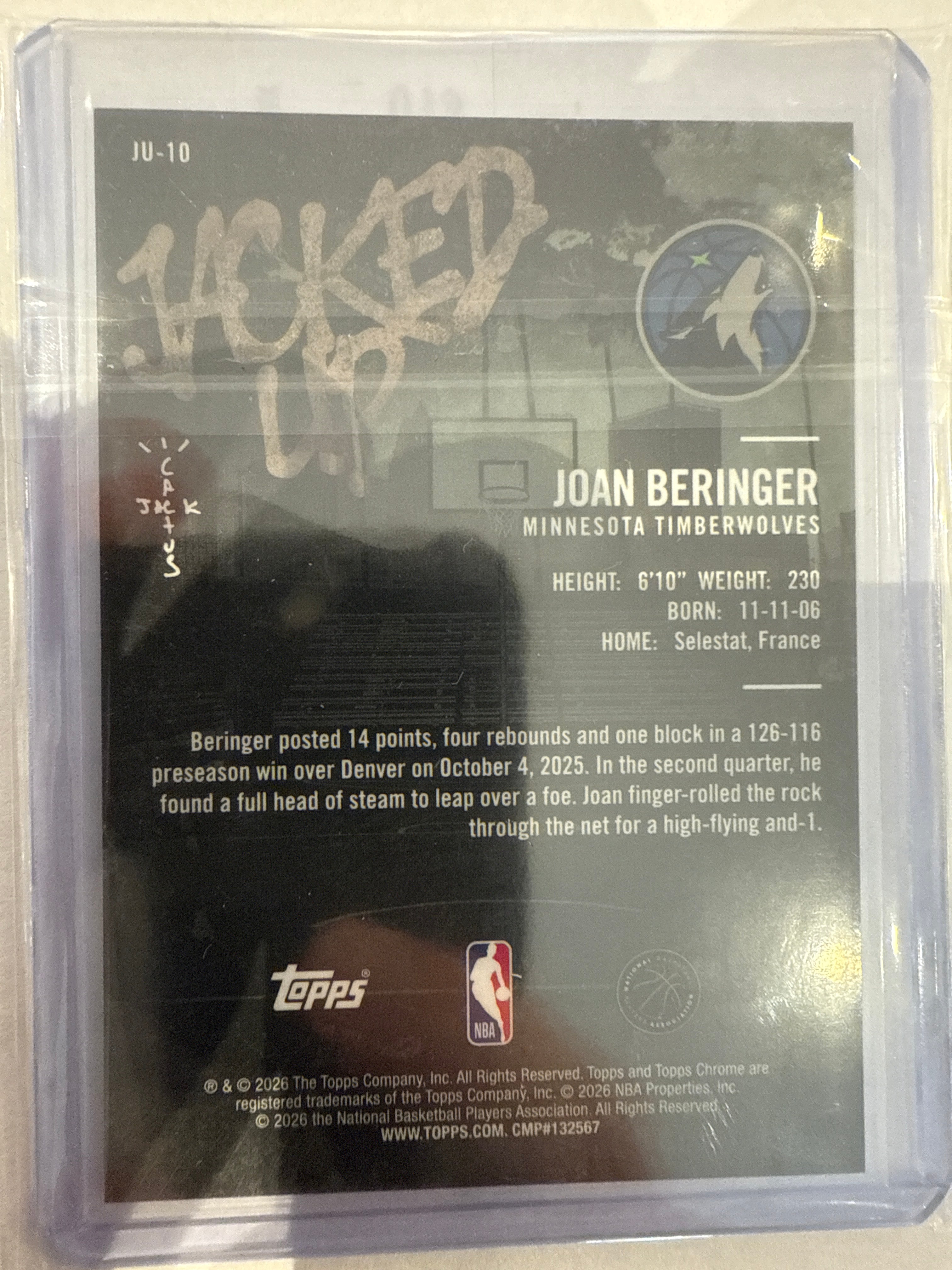2025 Topps Chrome Cactus Jack Joan Beringer Jacked Up 16/25