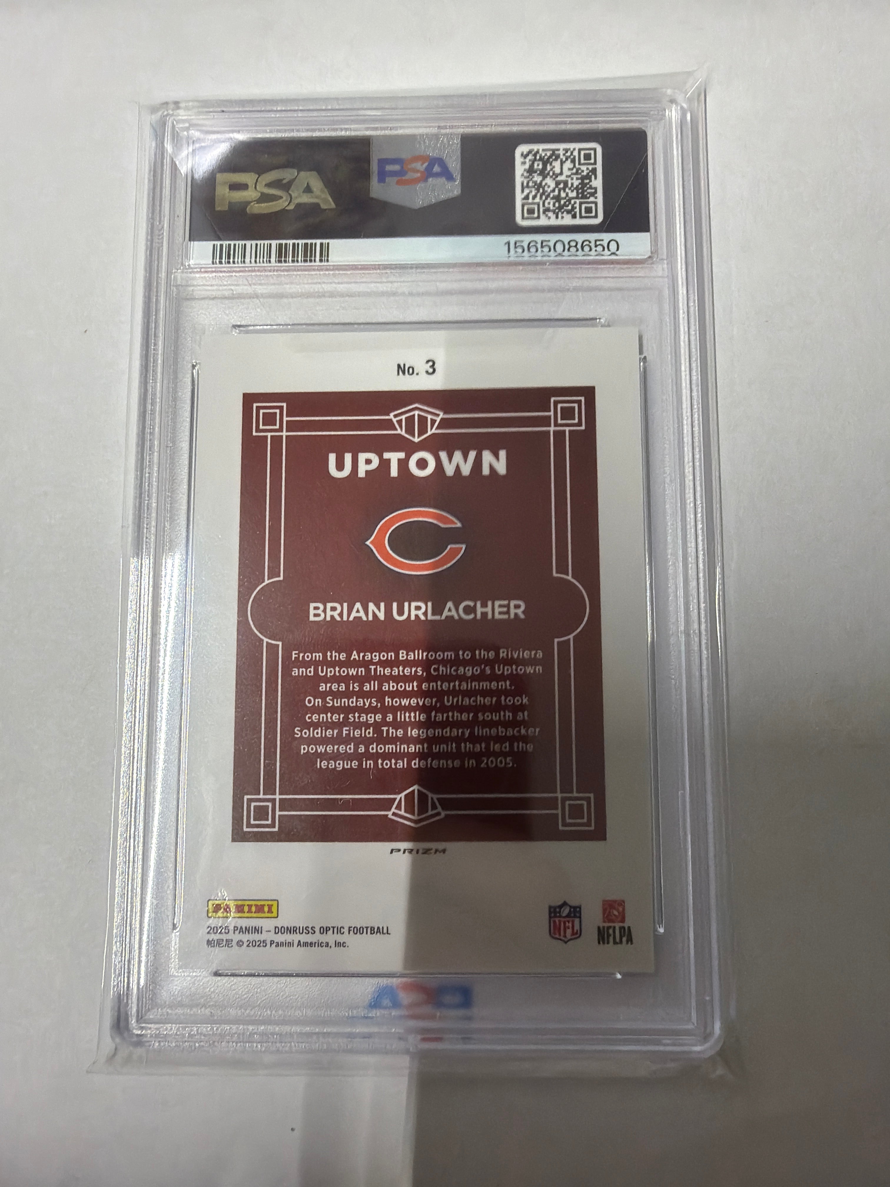 2025 Donruss optic Brian Urlacher uptown