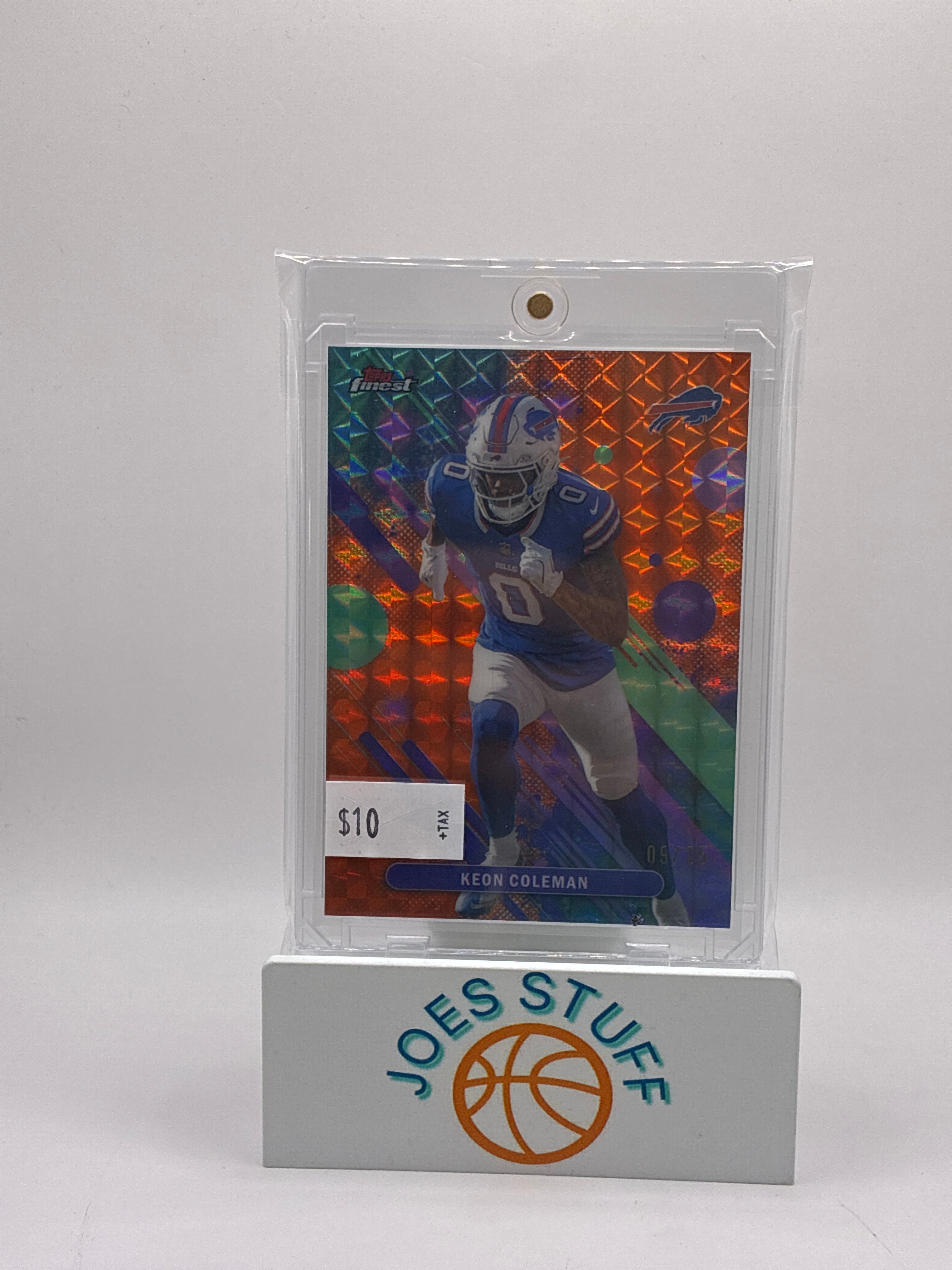 2025 Topps Finest Performance Keon Coleman Tie Dye Refractor 09/25