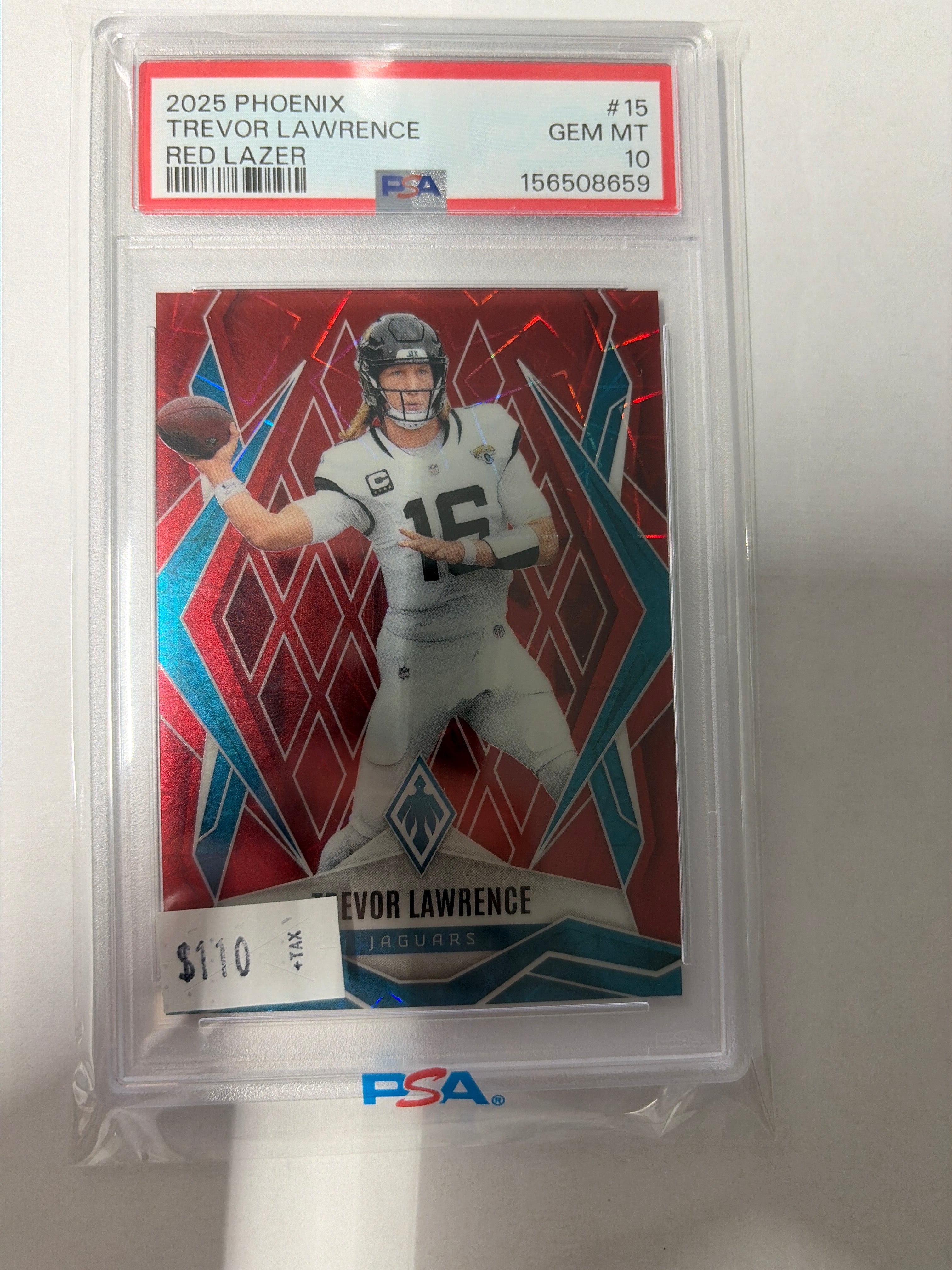 2025 phoenix Trevor Lawrence Red Lazer PSA10