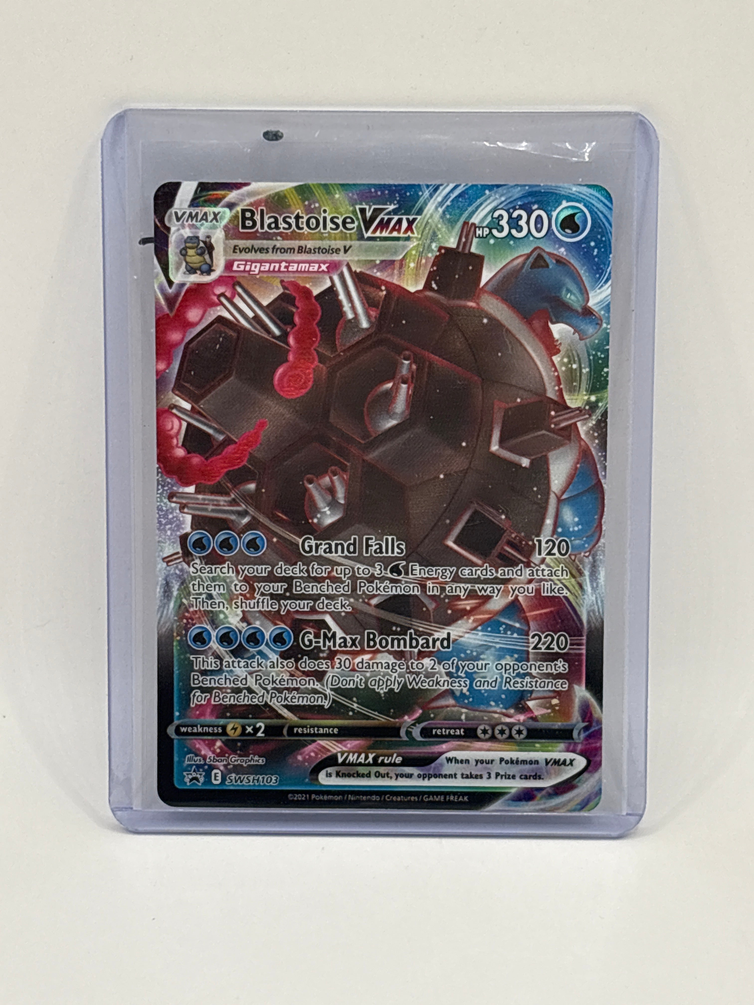 Pokemon Blastoise VMAX SWSH103 Sword Shield Black Star Promo Full Art NM sc