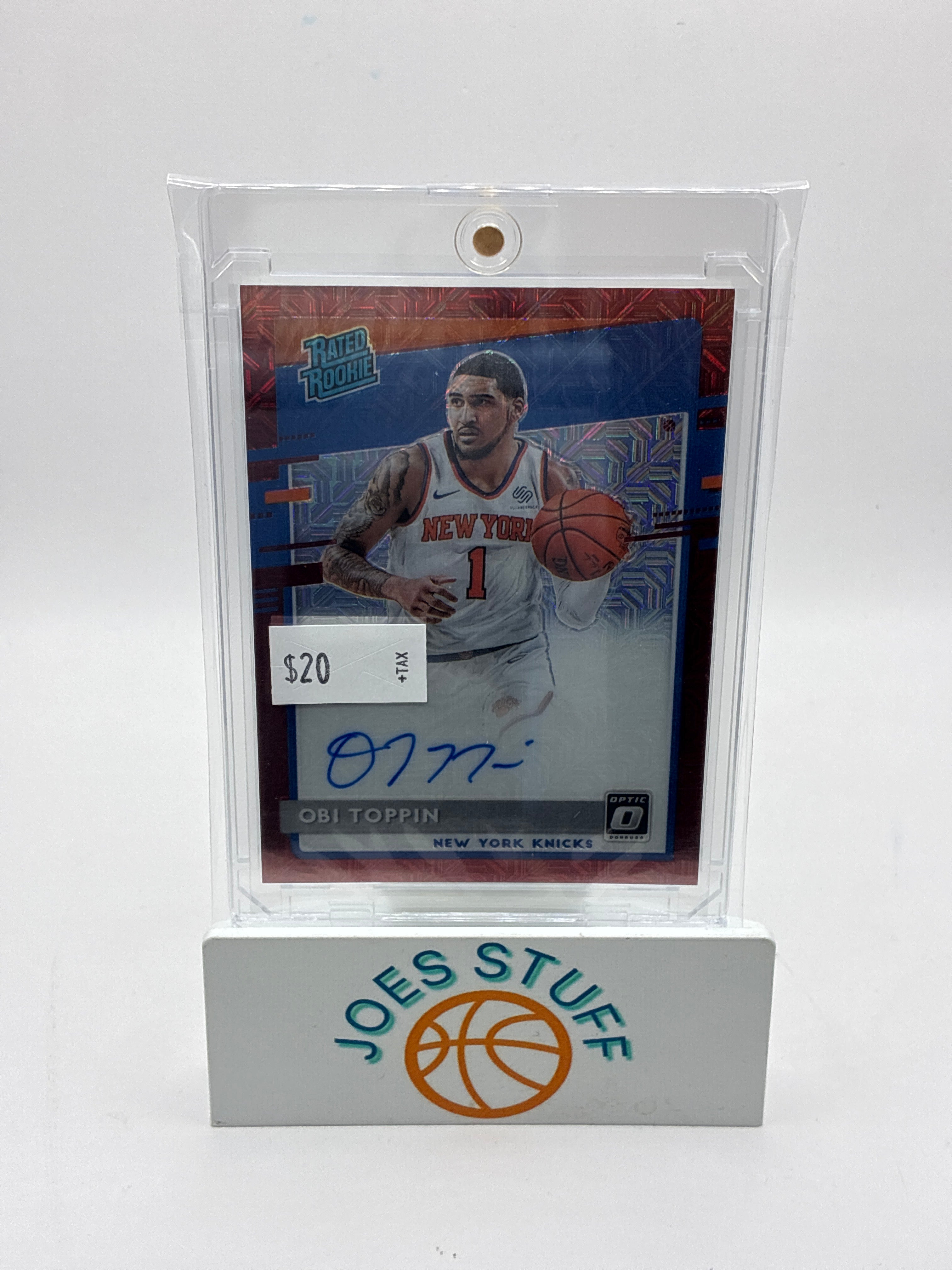 2020-21 Panini Donruss Optic Rated Rookie Obi Toppin Choice Red Prizm Signatures