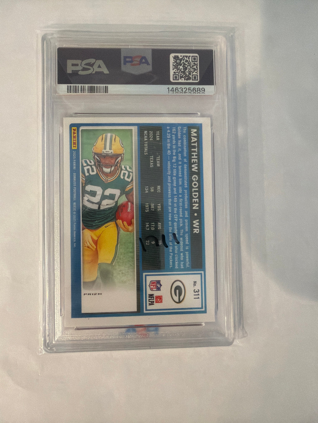 2025 Donruss Matthew Golden Optic Preview Red Pandora PSA10