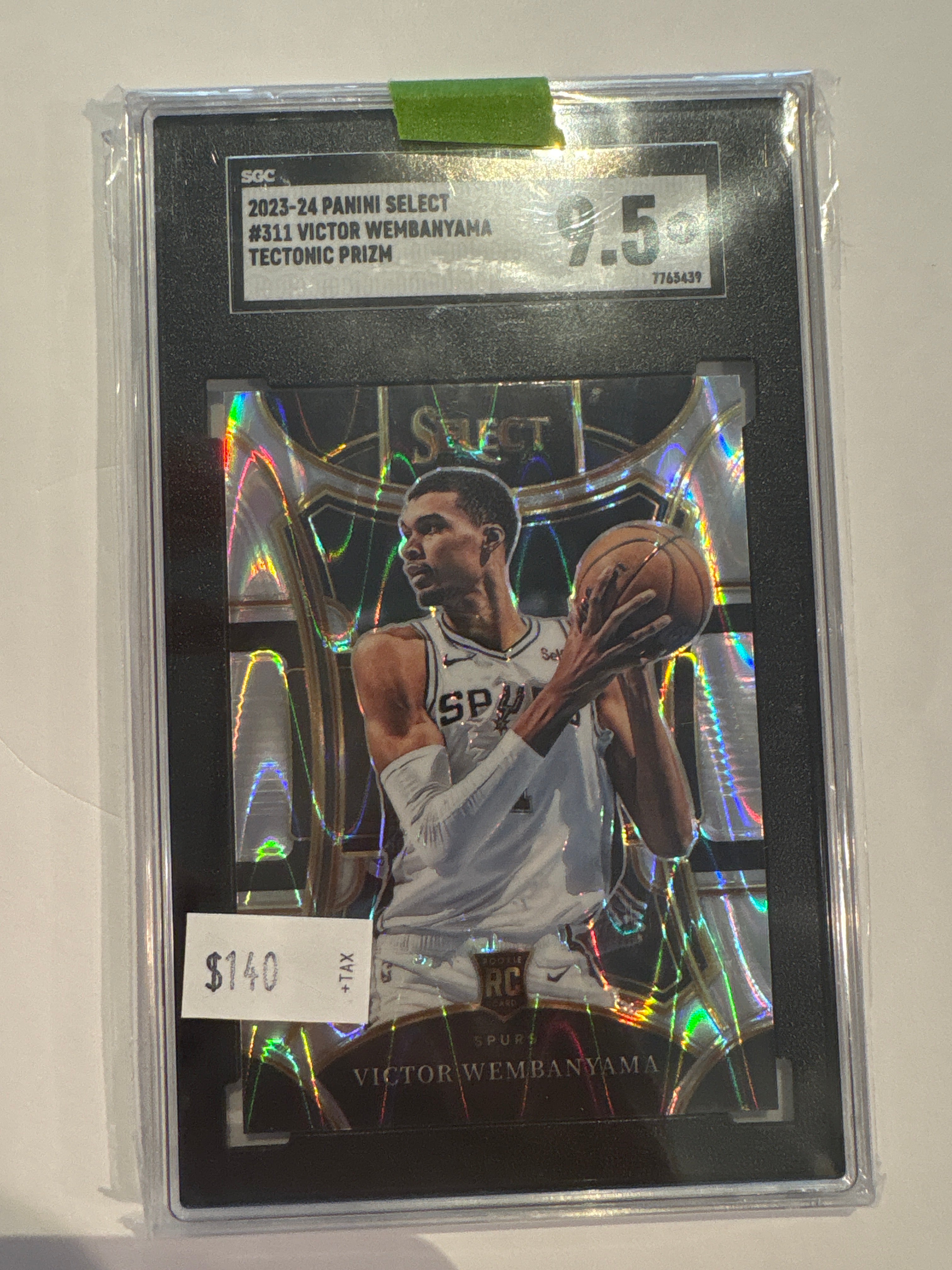 2023-24 Panini Select Mezzanine Level Victor Wembanyama #311 Tectonic Prizm SGC 9.5