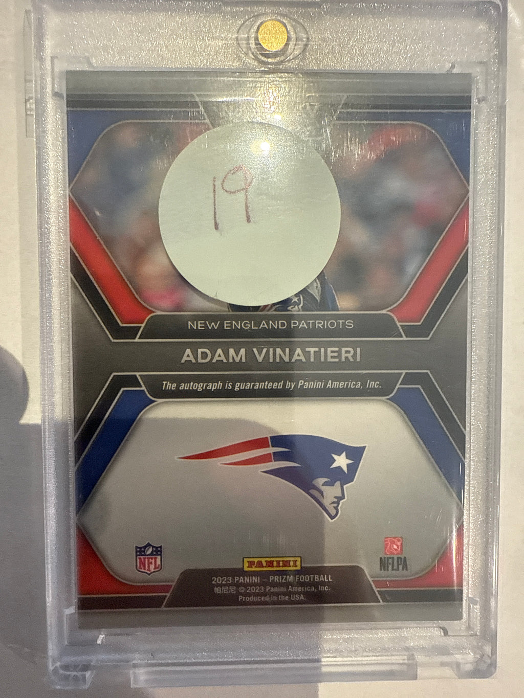 2023 Prizm Adam Vinatieri Auto Blue Ice