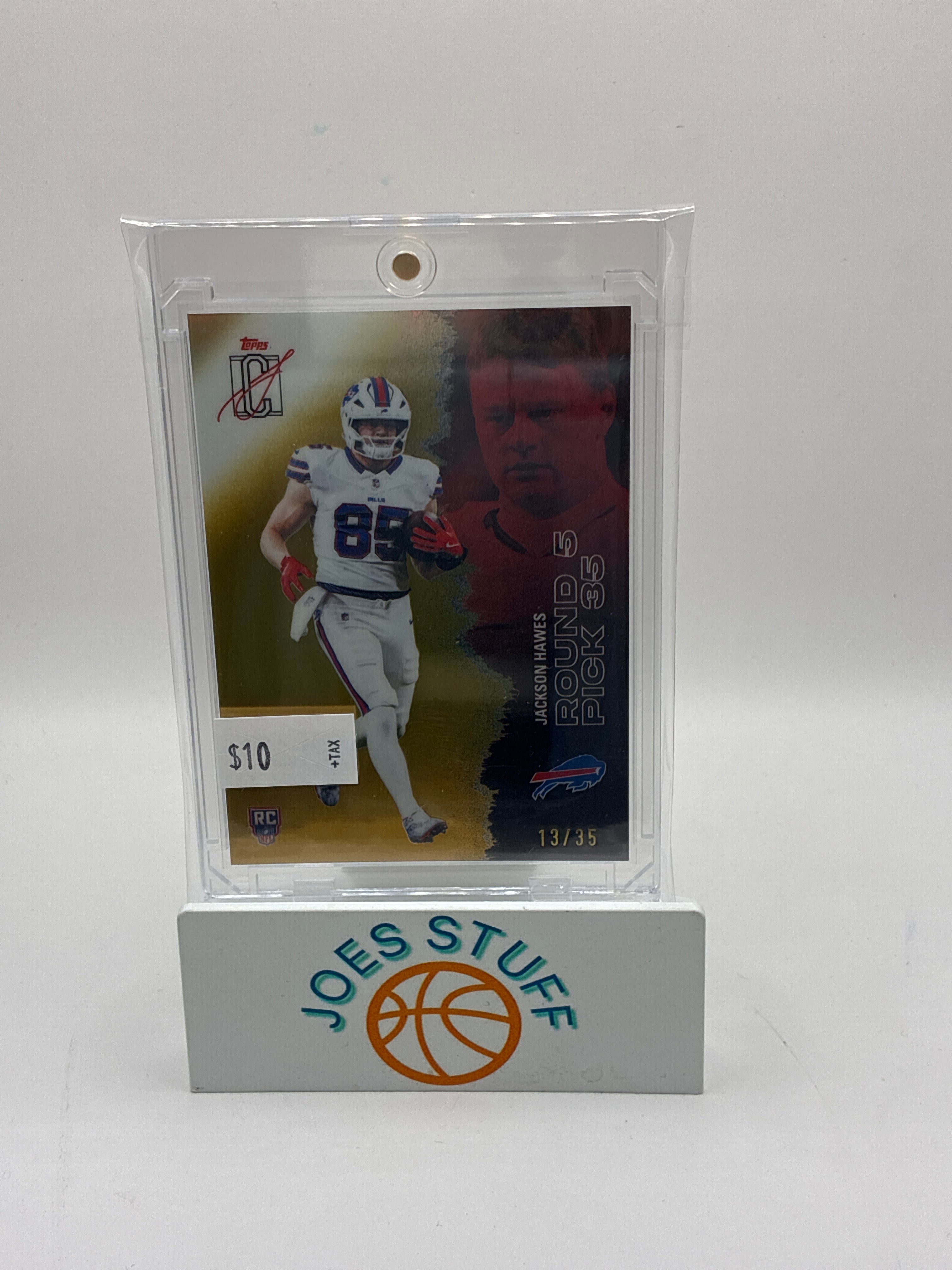 2025 Topps Signatures Chrome Jackson Hawes Buffalo Bills Rookie Card 13/35
