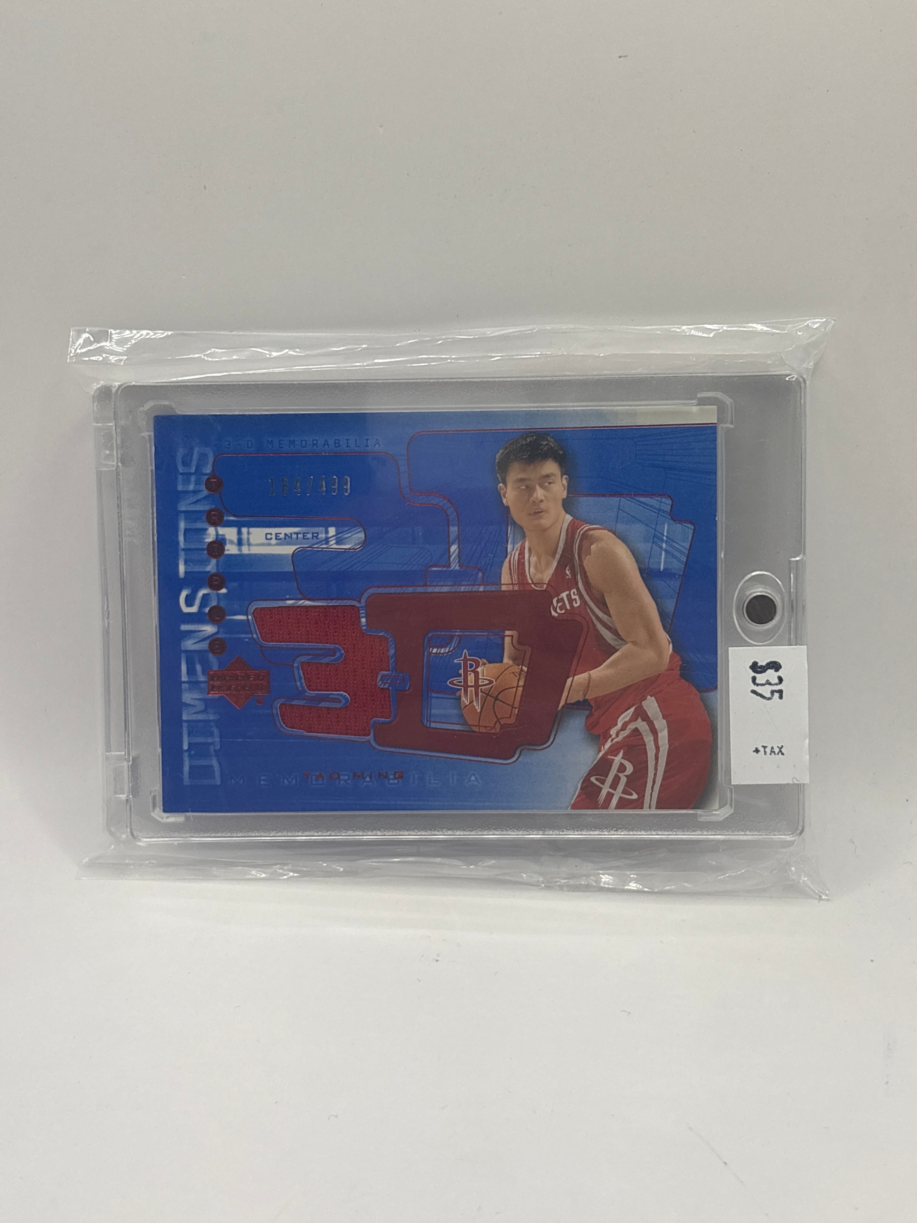 2003-04 Upper Deck Triple Dimensions 3-D Memorabilia Yao Ming #3DS25 Shooting Shirt 184/499
