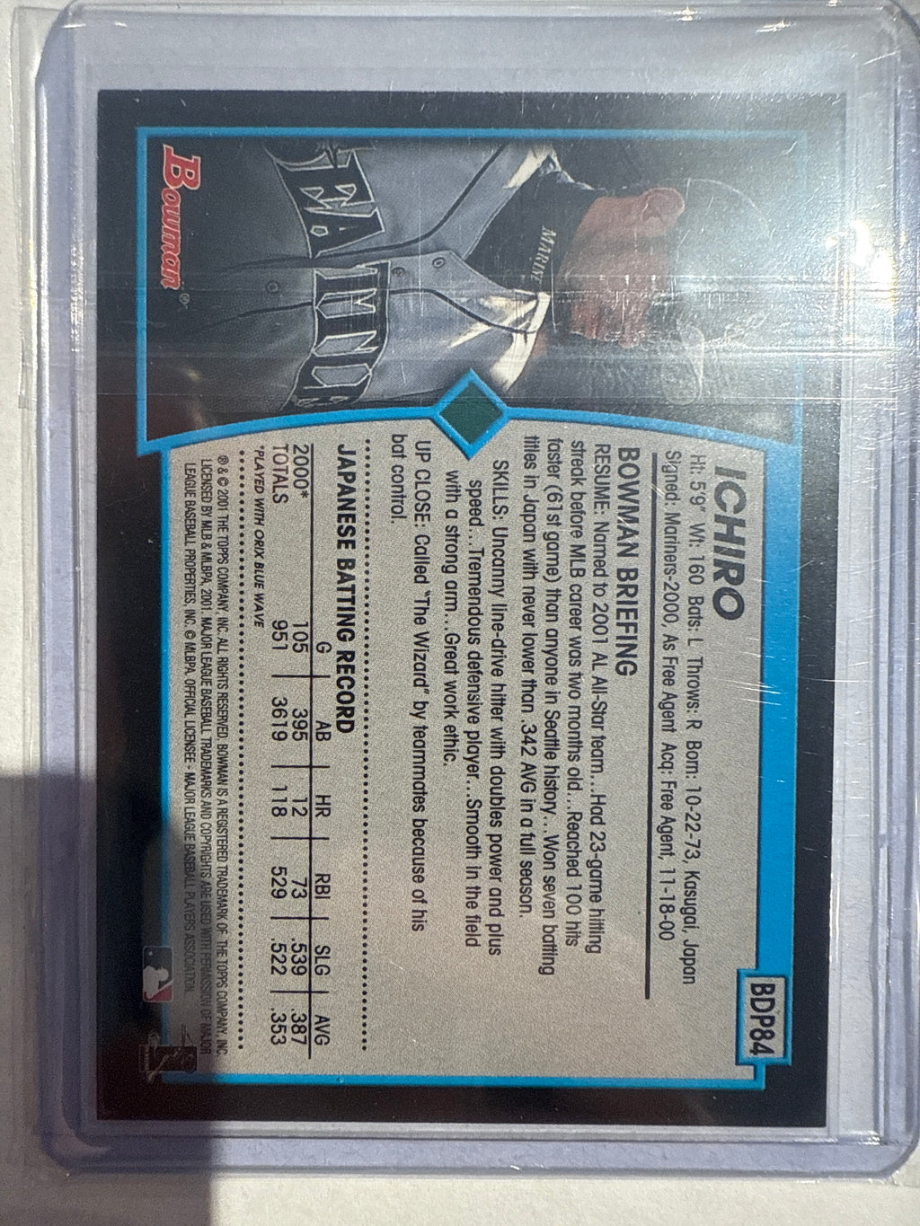 2001 Bowman Ichiro