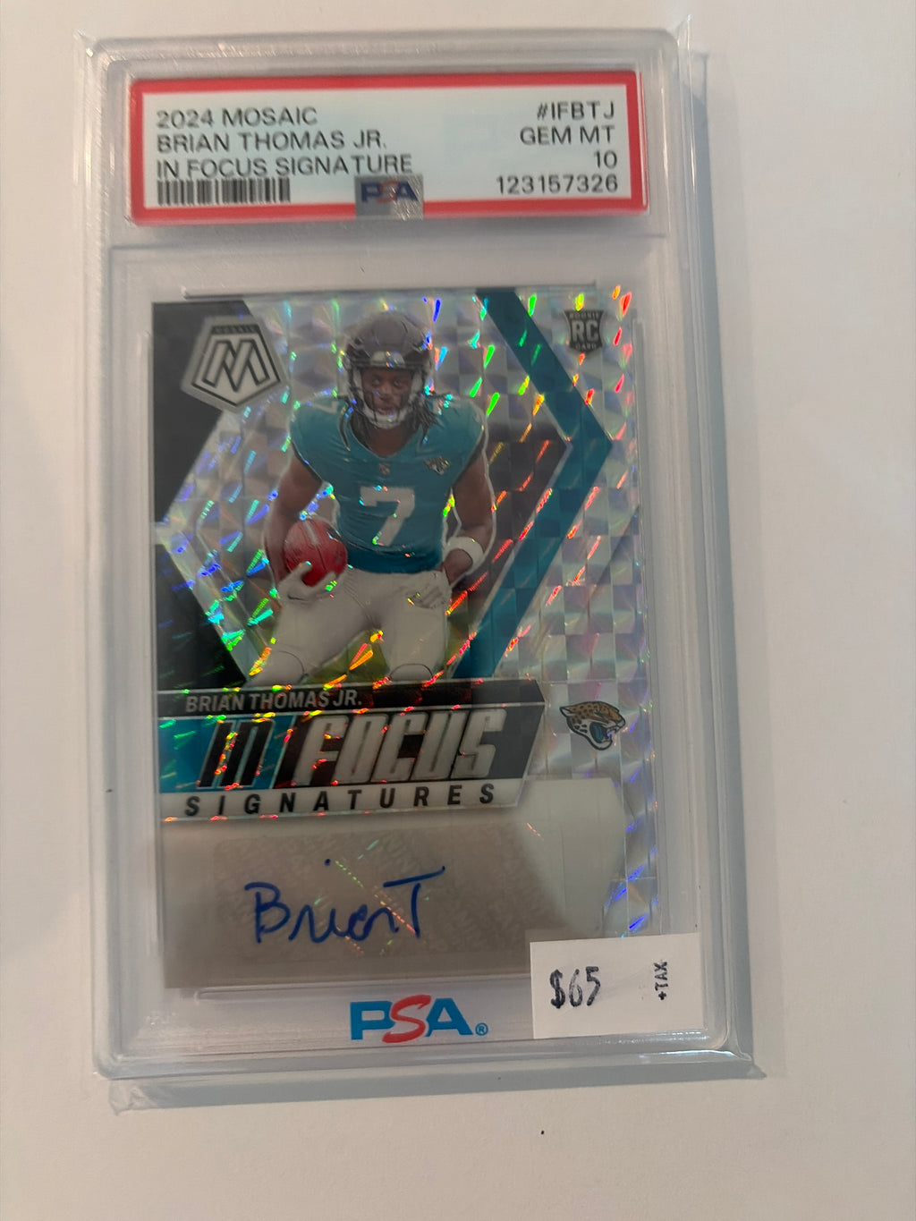 2024 mosaic brain Thomas Jr in focus signature PSA10