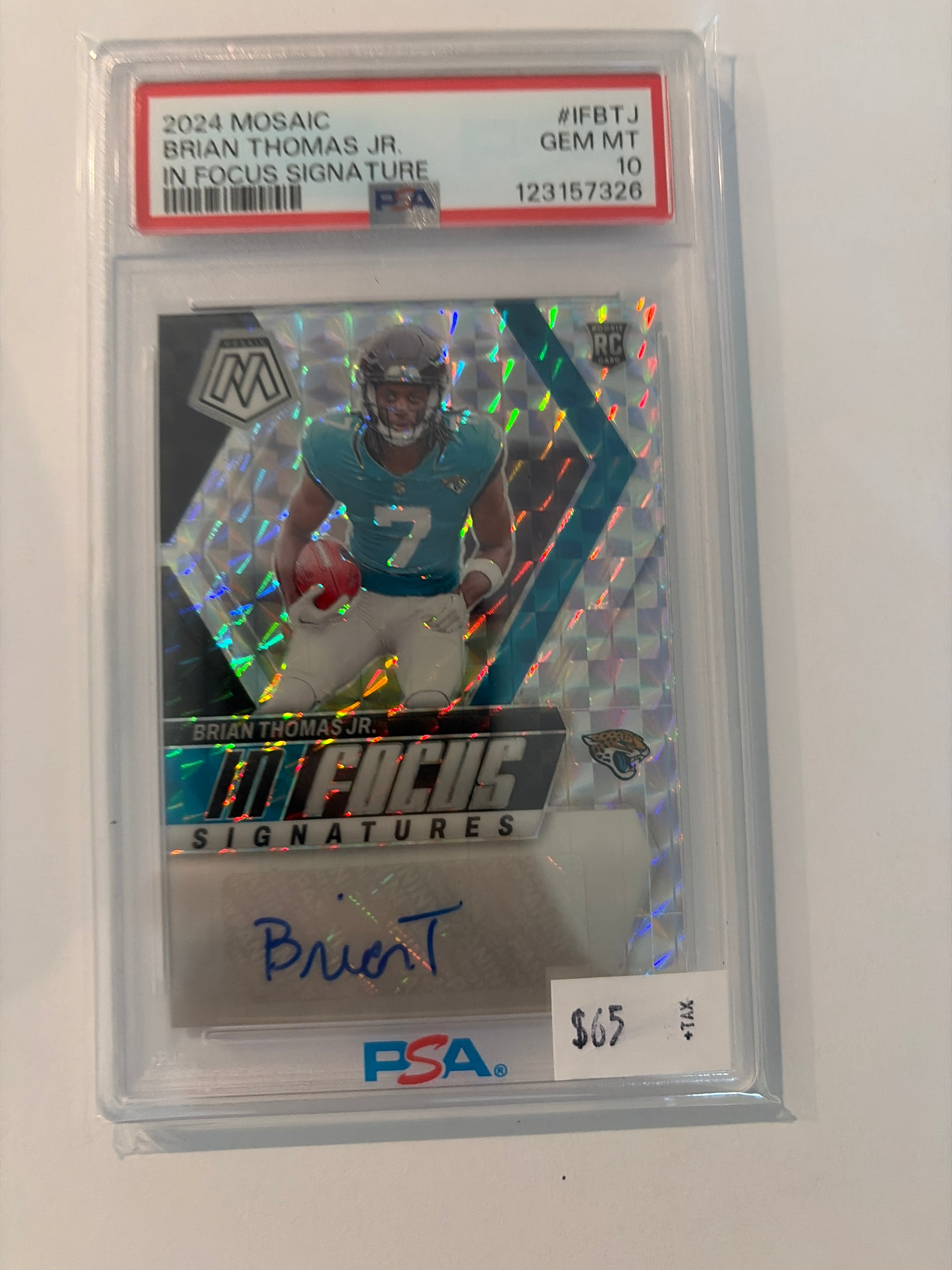 2024 mosaic brain Thomas Jr in focus signature PSA10
