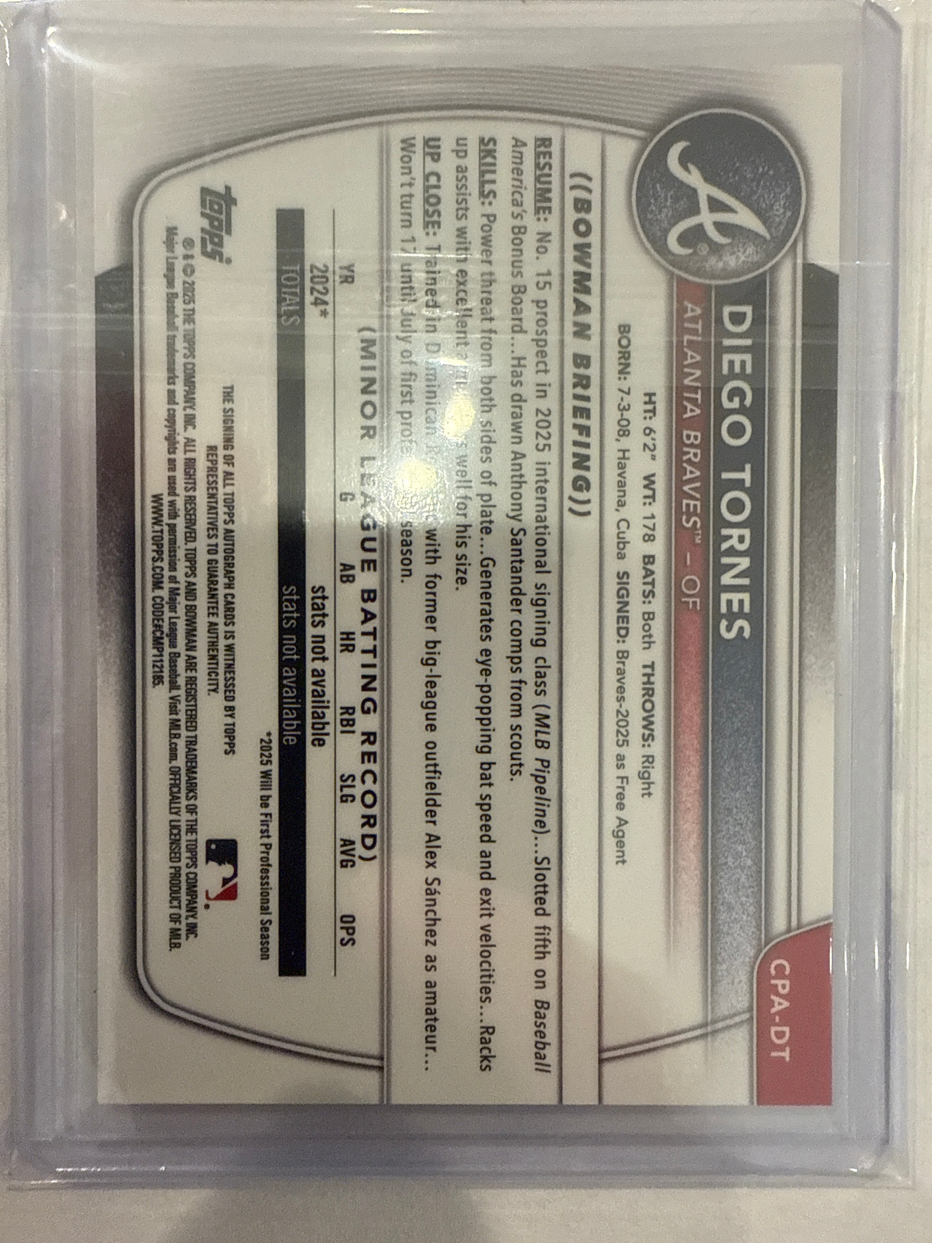 2026 Bowman Diego Tornes 11/25