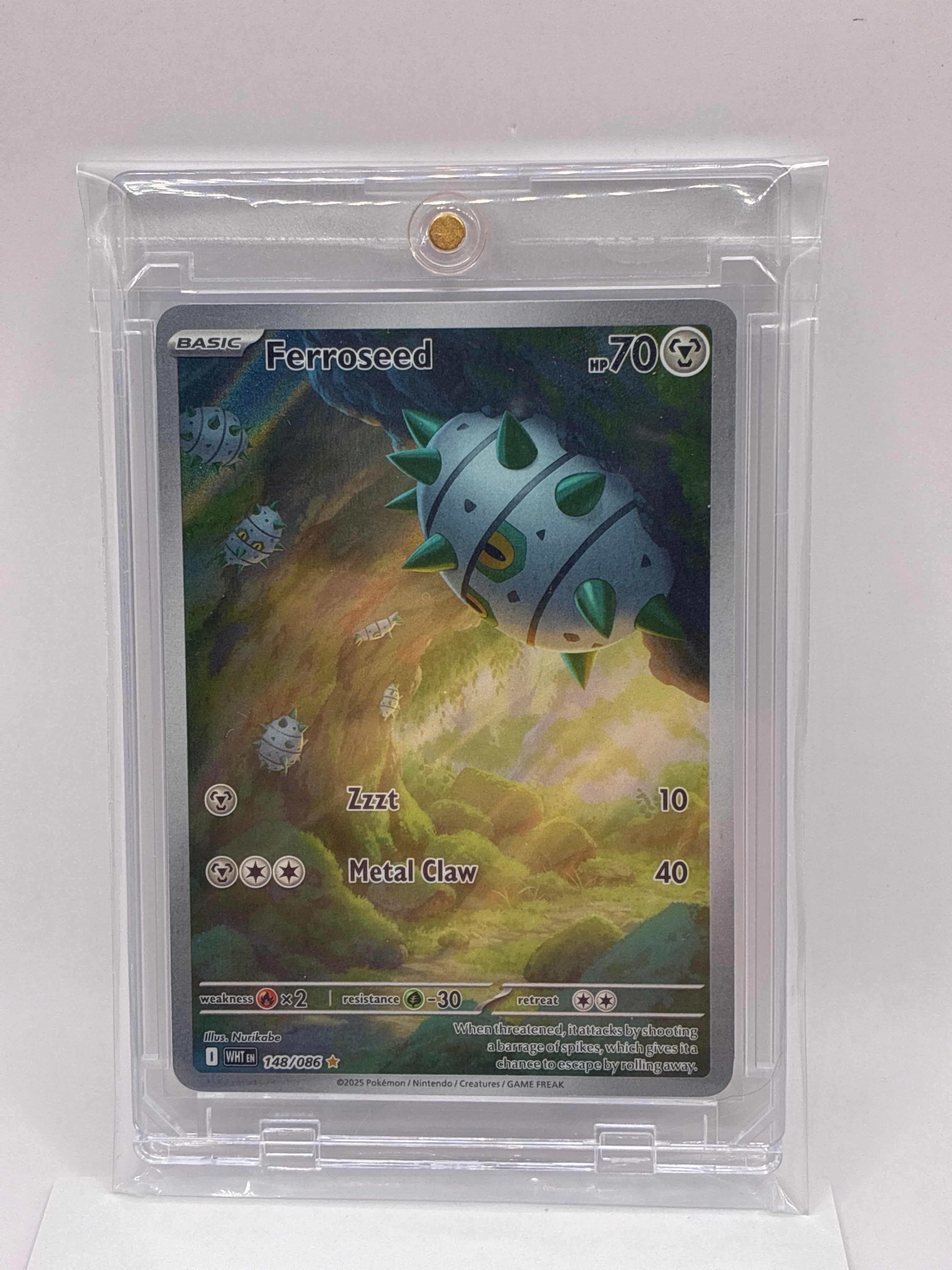 Pokemon Ferroseed 148/086 White Flare Holo