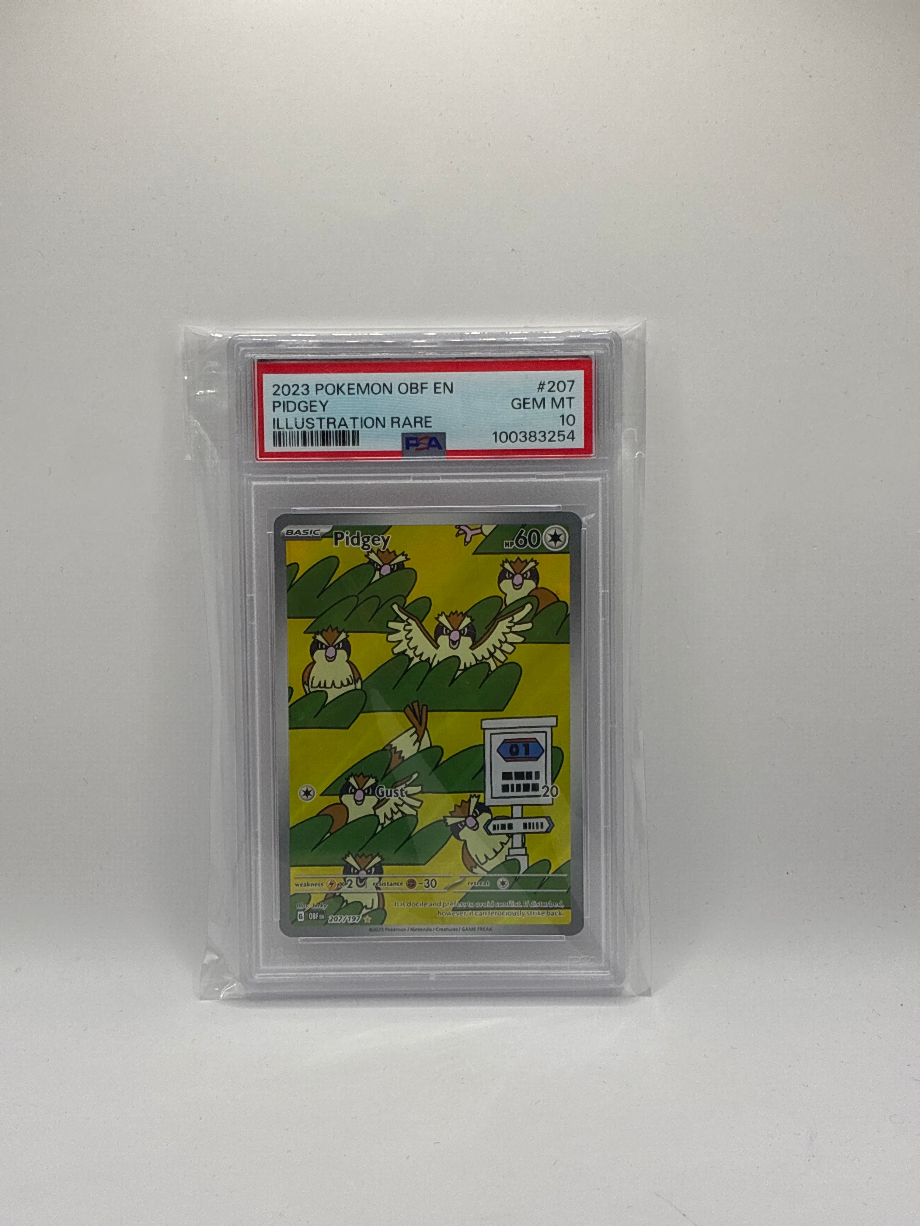 Pidgey 207/197 SV03: Obsidian Flames Holo PSA 10