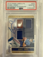 2019 Absolute Daniel Jones Materials Autograph 149/149 PSA 10