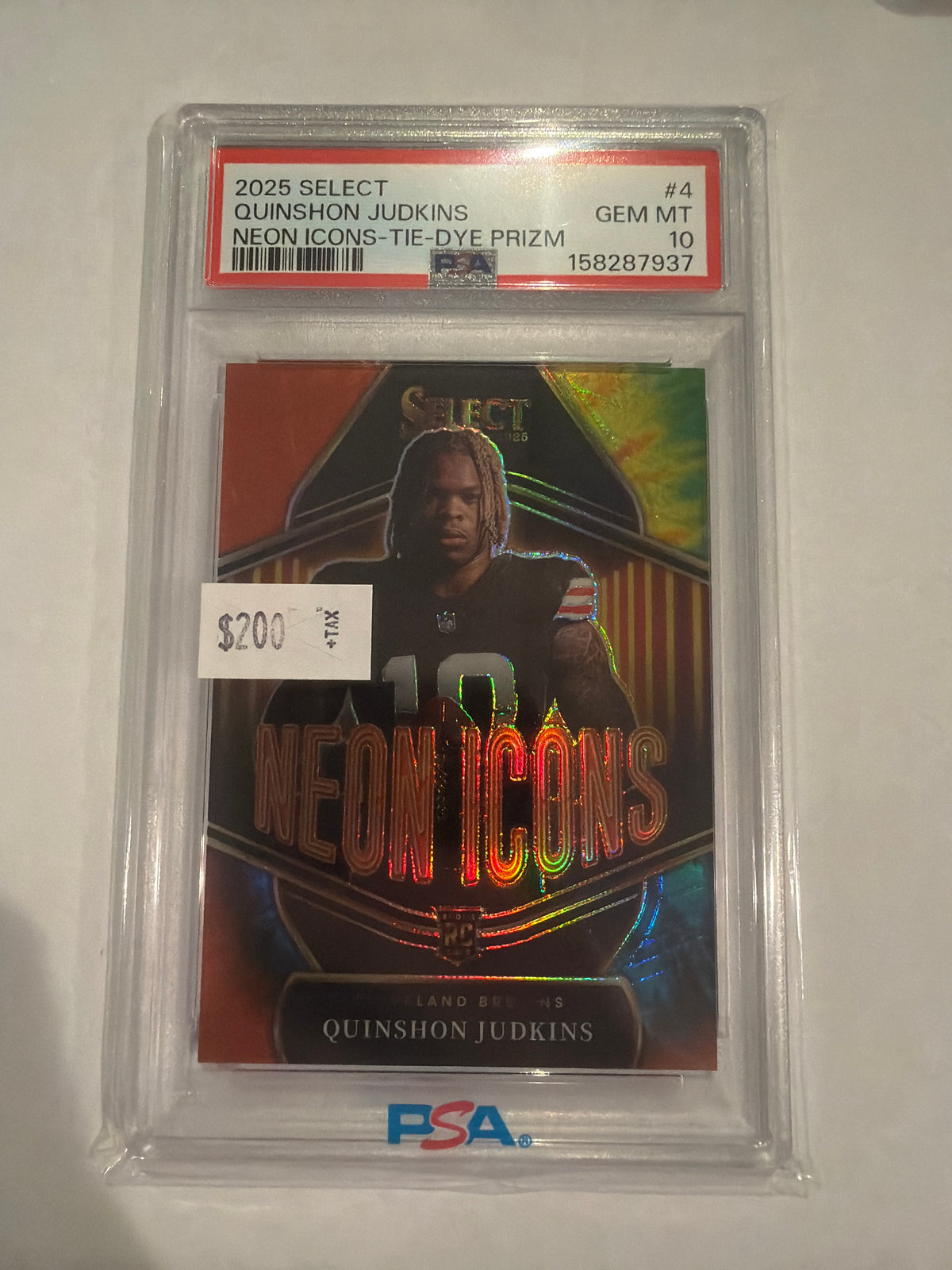 2025 Select Neon Icons-Tie Dye Prizm 19/25 Quinshon Judkins