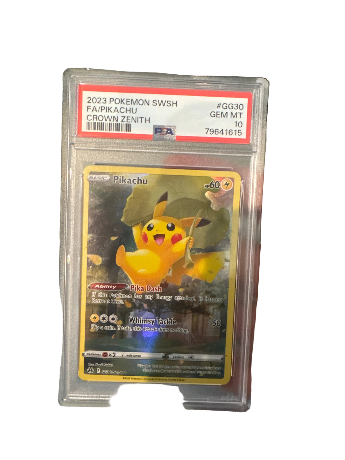 2023 Pokemon SWSH FA/Pikachu Crown Zenith #GG30 PSA 10