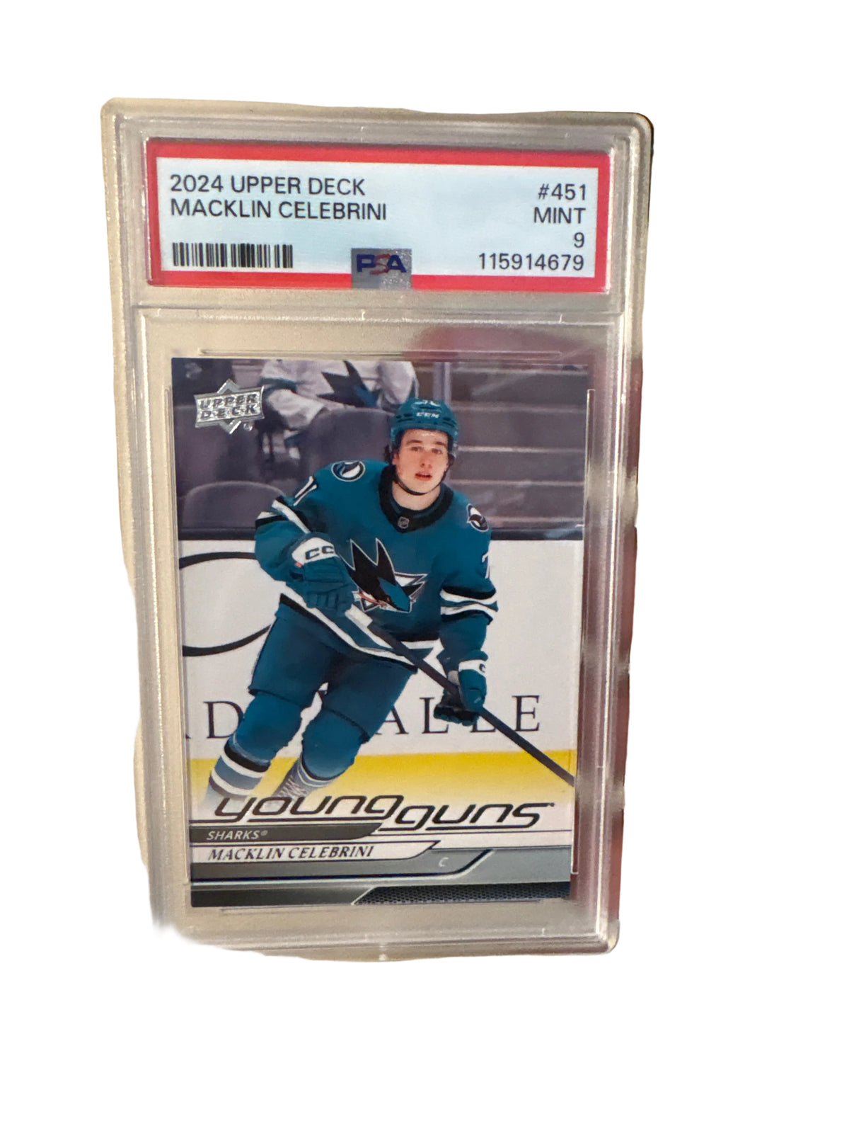2024 Upper Deck Macklin Celebrini #451 PSA 9